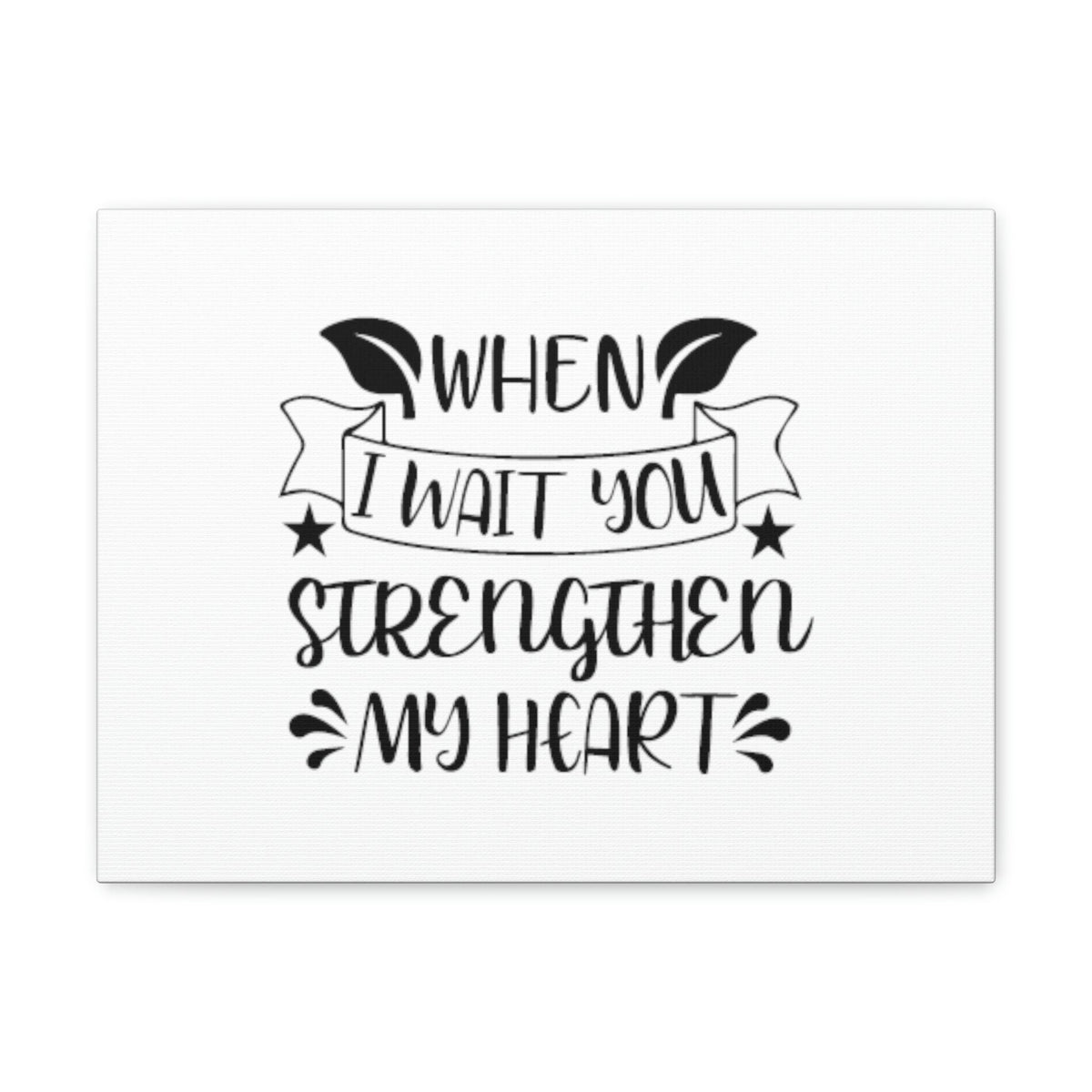 Scripture Walls Strengthen My Heart Psalm 27:14 Leaves Christian Wall Art Bible Verse Print Ready to Hang Unframed-Express Your Love Gifts