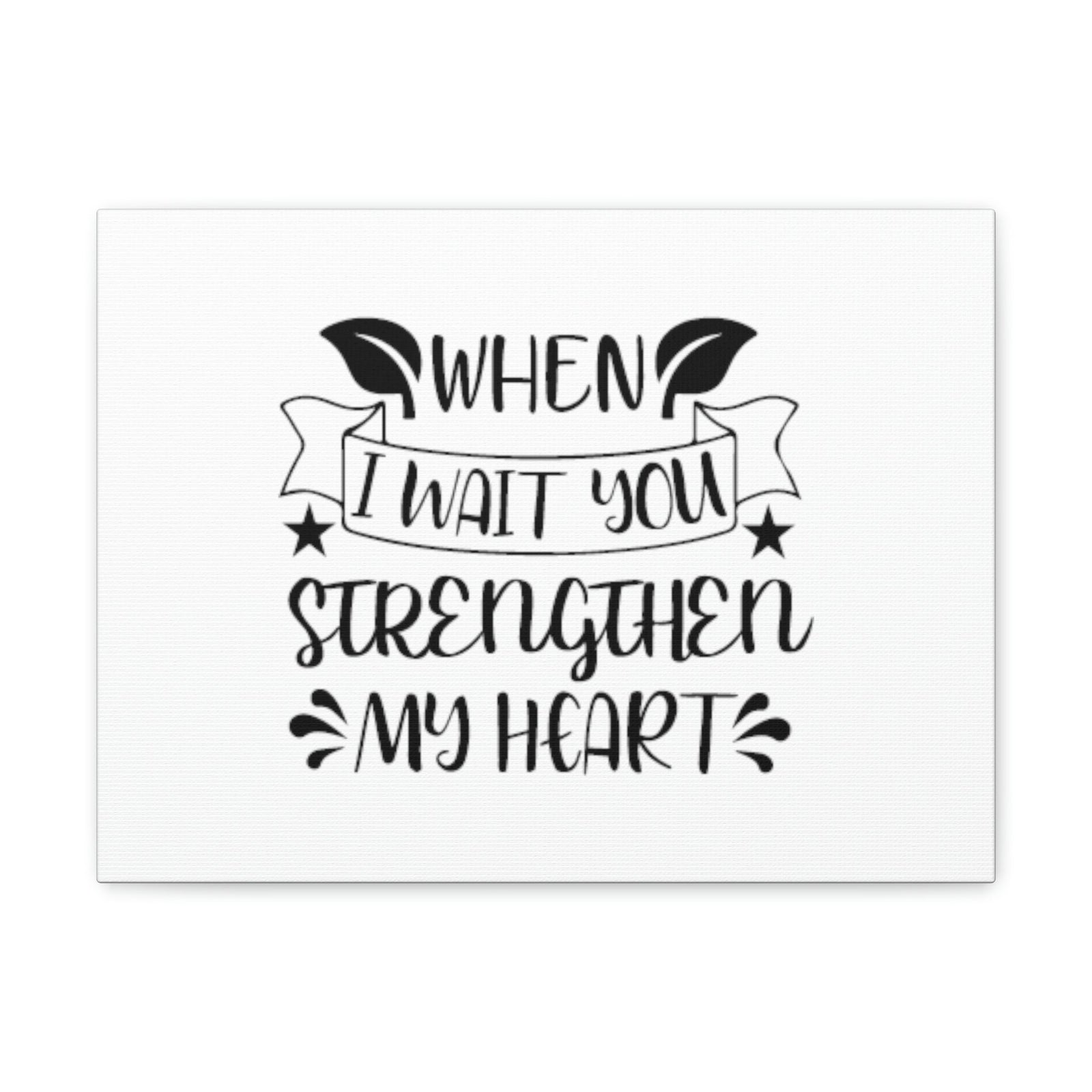 Scripture Walls Strengthen My Heart Psalm 27:14 Leaves Christian Wall Art Bible Verse Print Ready to Hang Unframed-Express Your Love Gifts