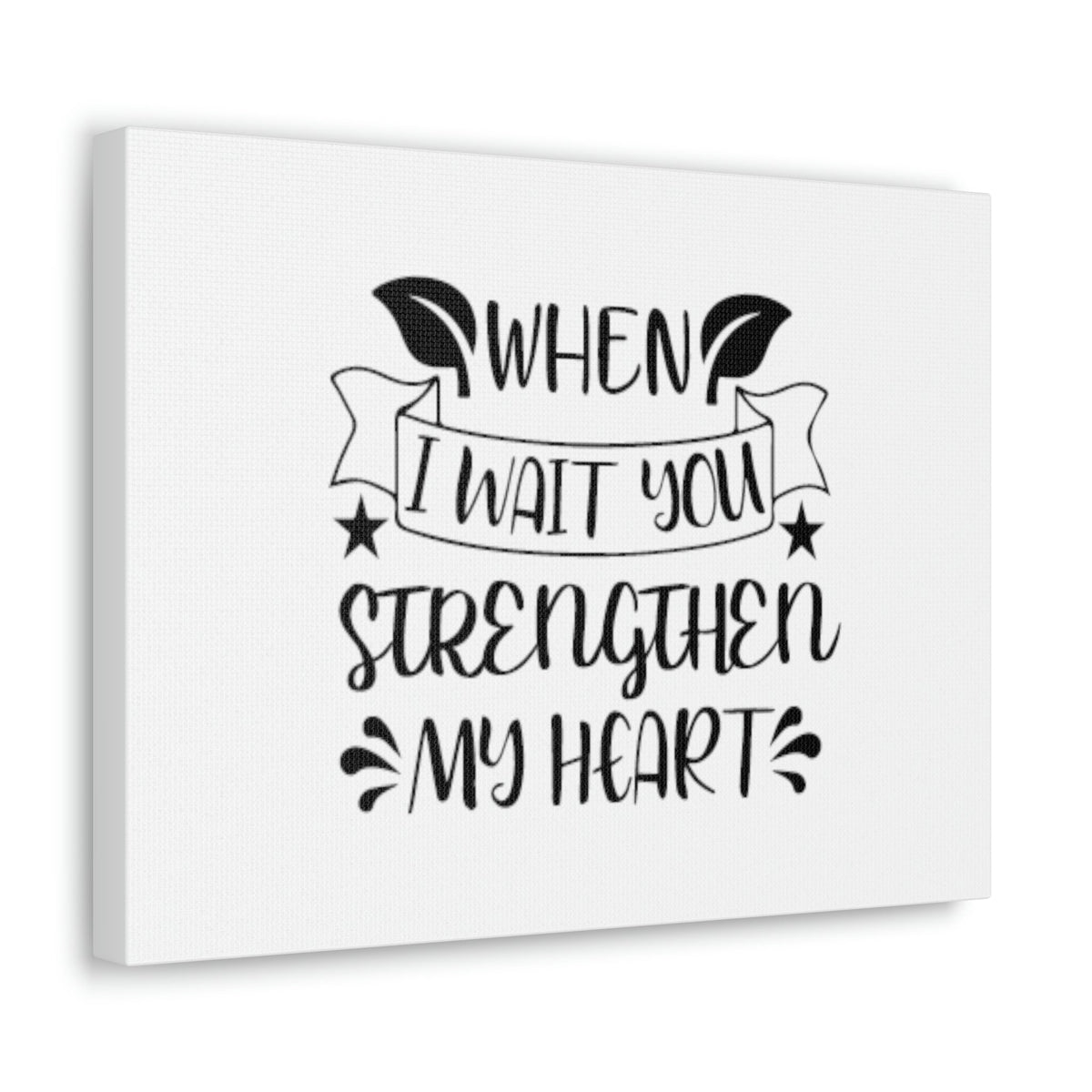 Scripture Walls Strengthen My Heart Psalm 27:14 Leaves Christian Wall Art Bible Verse Print Ready to Hang Unframed-Express Your Love Gifts