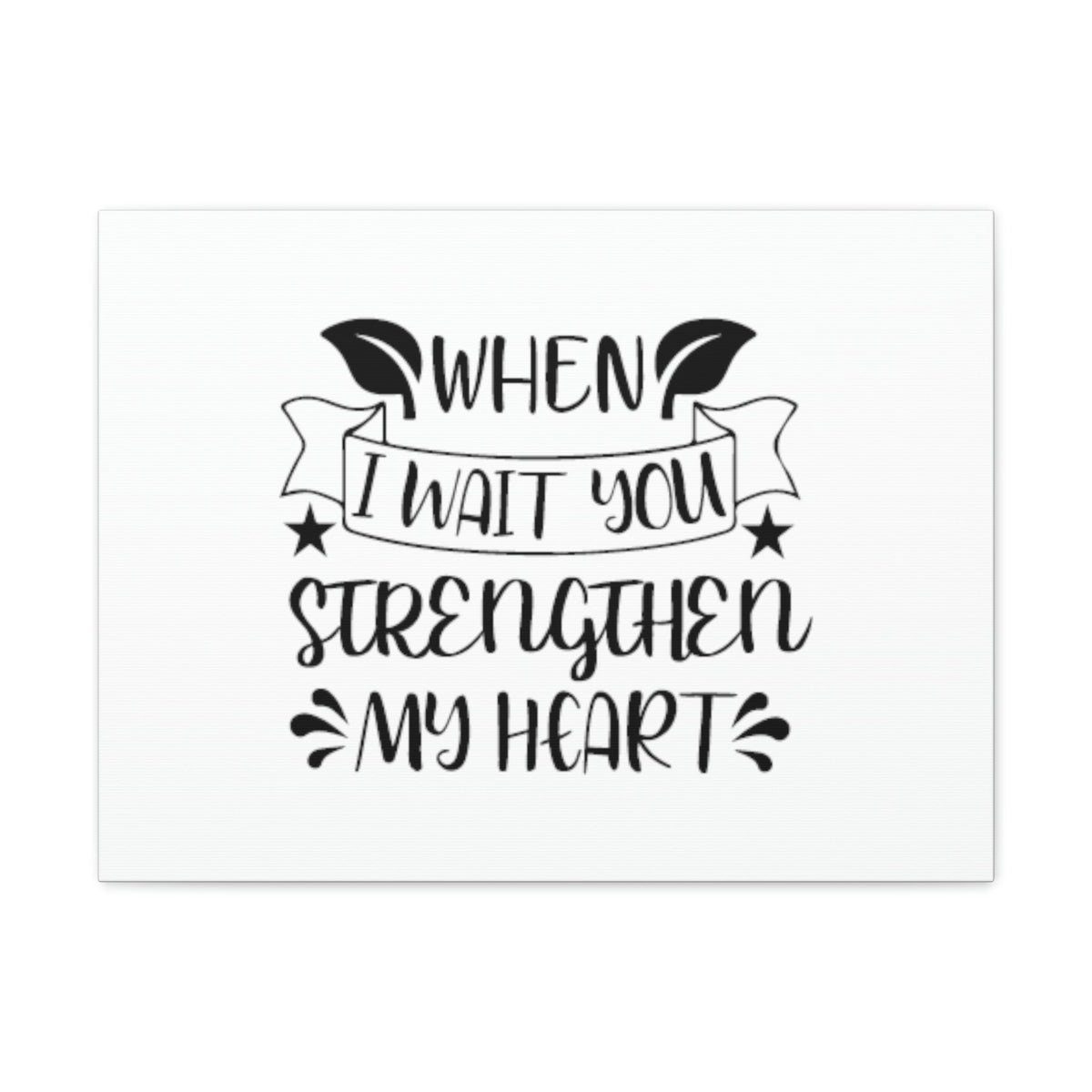 Scripture Walls Strengthen My Heart Psalm 27:14 Leaves Christian Wall Art Bible Verse Print Ready to Hang Unframed-Express Your Love Gifts