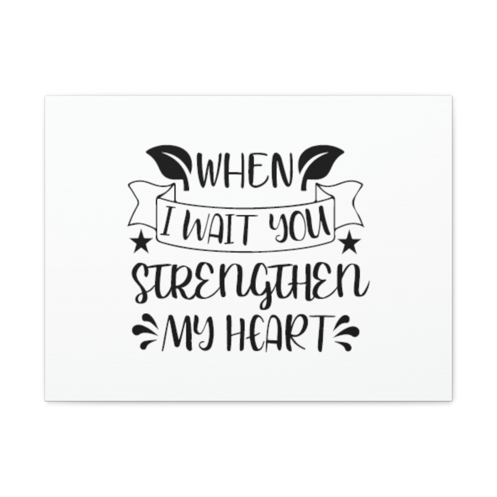 Scripture Walls Strengthen My Heart Psalm 27:14 Leaves Christian Wall Art Bible Verse Print Ready to Hang Unframed-Express Your Love Gifts