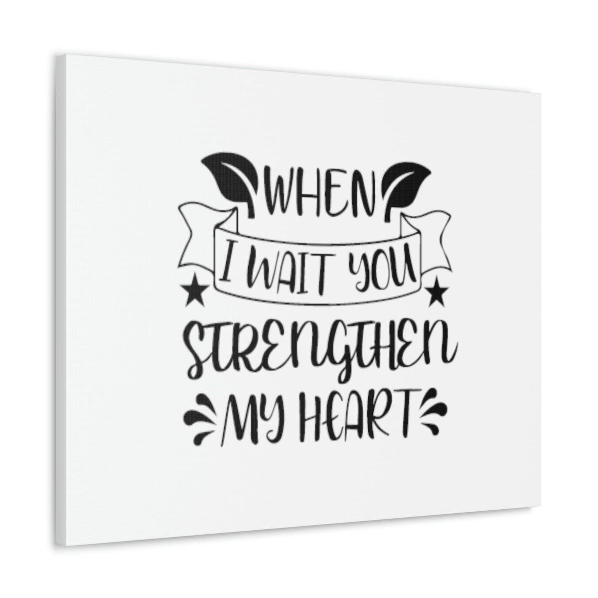 Scripture Walls Strengthen My Heart Psalm 27:14 Leaves Christian Wall Art Bible Verse Print Ready to Hang Unframed-Express Your Love Gifts