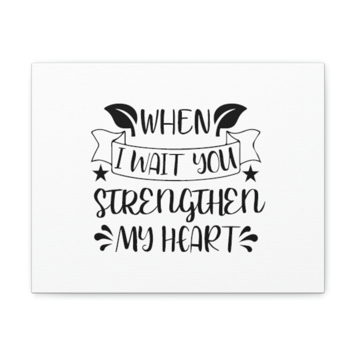 Scripture Walls Strengthen My Heart Psalm 27:14 Leaves Christian Wall Art Bible Verse Print Ready to Hang Unframed-Express Your Love Gifts