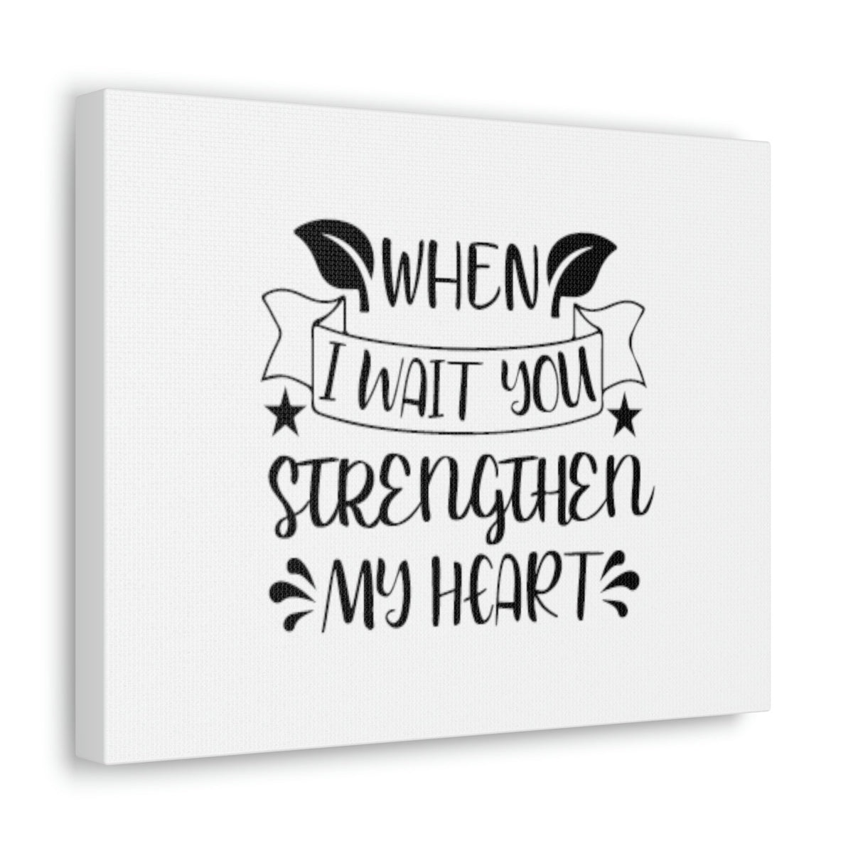 Scripture Walls Strengthen My Heart Psalm 27:14 Leaves Christian Wall Art Bible Verse Print Ready to Hang Unframed-Express Your Love Gifts