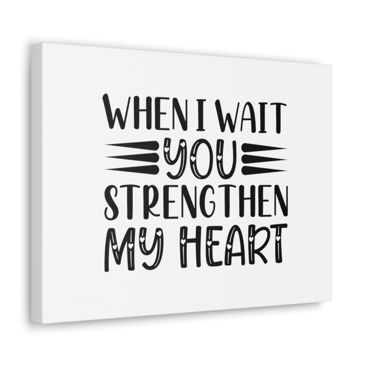 Scripture Walls Strengthen My Heart Psalm 27:14 Plain Christian Wall Art Bible Verse Print Ready to Hang Unframed-Express Your Love Gifts