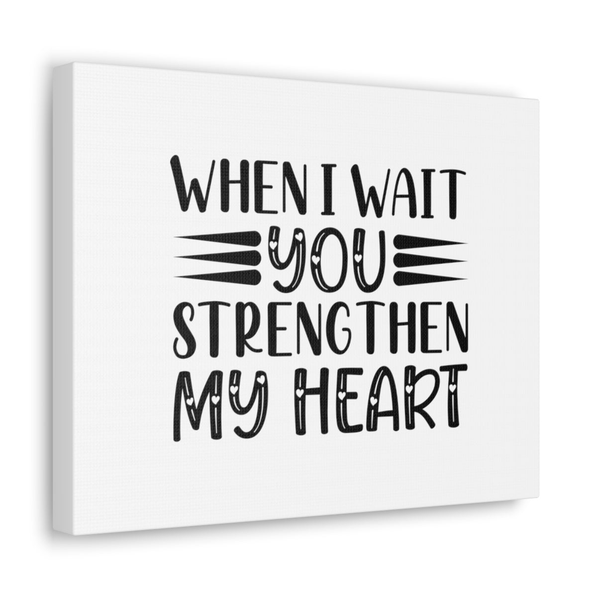 Scripture Walls Strengthen My Heart Psalm 27:14 Plain Christian Wall Art Bible Verse Print Ready to Hang Unframed-Express Your Love Gifts