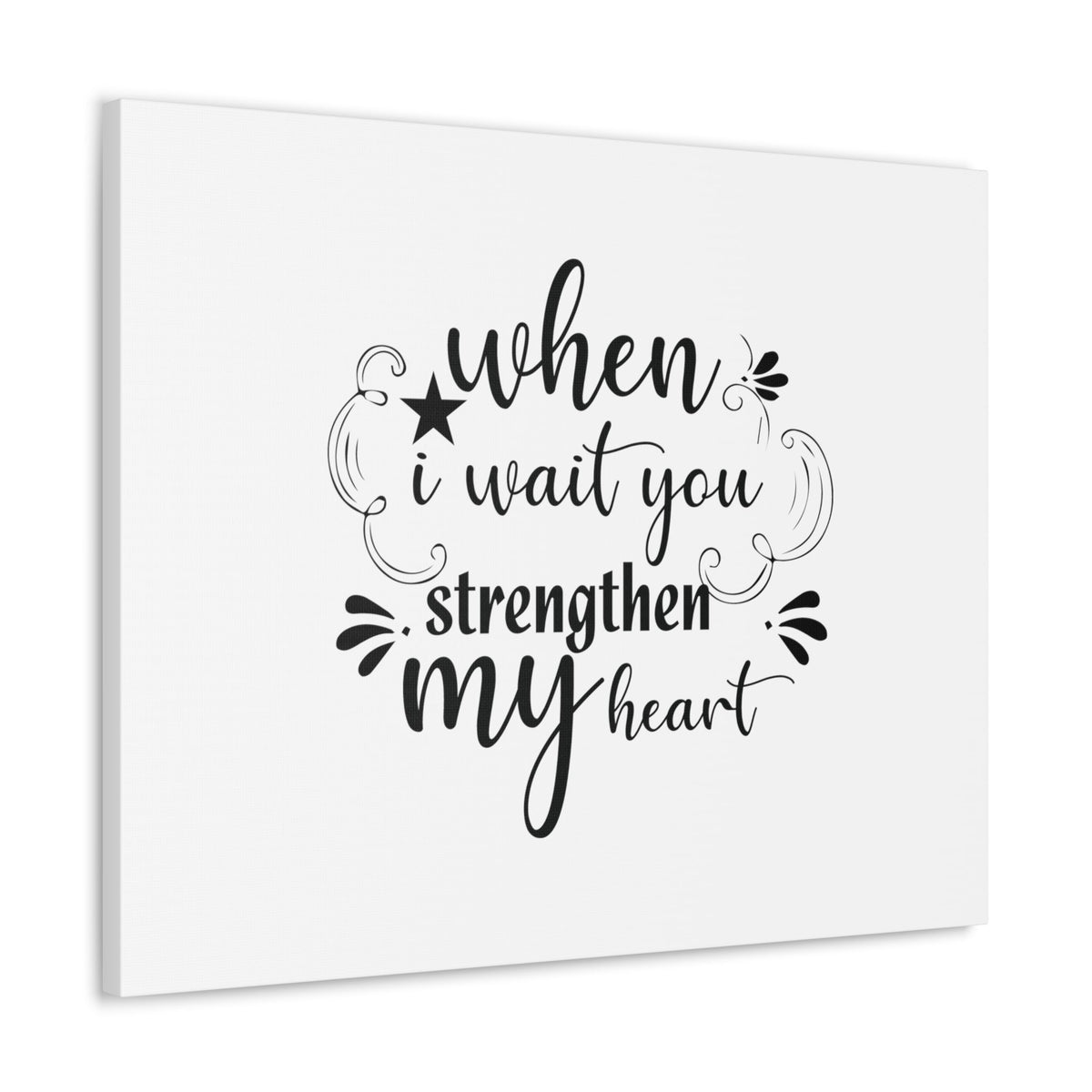 Scripture Walls Strengthen My Heart Psalm 27:14 Star Christian Wall Art Bible Verse Print Ready to Hang Unframed-Express Your Love Gifts