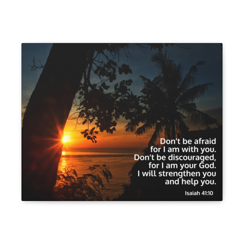 Scripture Walls Strengthen You Isaiah 41:10 Bible Verse Canvas Christian Wall Art Ready to Hang Unframed-Express Your Love Gifts