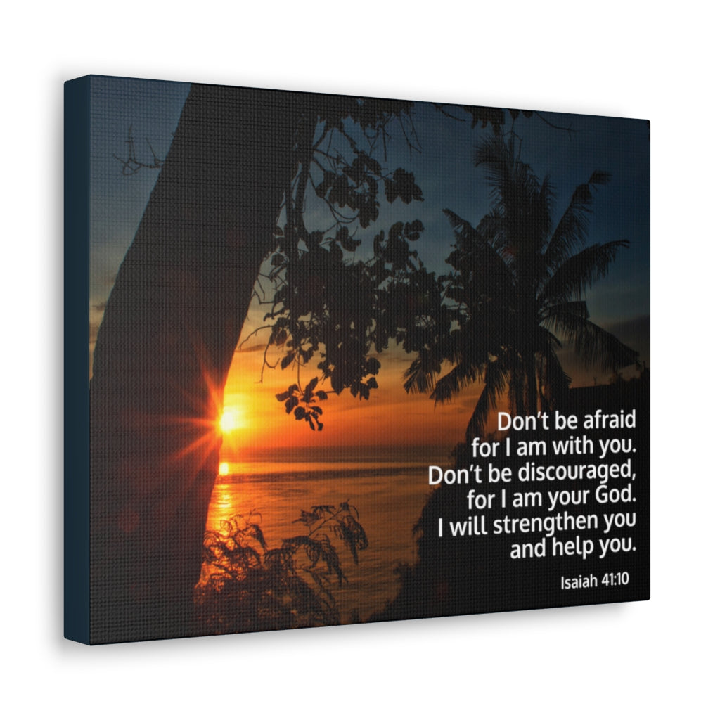 Scripture Walls Strengthen You Isaiah 41:10 Bible Verse Canvas Christian Wall Art Ready to Hang Unframed-Express Your Love Gifts