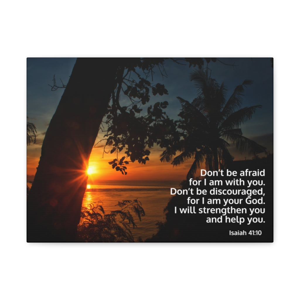 Scripture Walls Strengthen You Isaiah 41:10 Bible Verse Canvas Christian Wall Art Ready to Hang Unframed-Express Your Love Gifts