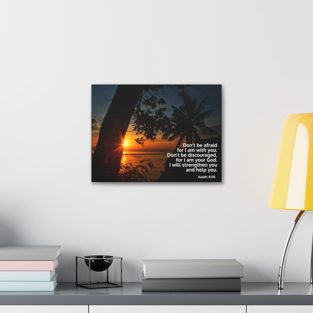 Scripture Walls Strengthen You Isaiah 41:10 Bible Verse Canvas Christian Wall Art Ready to Hang Unframed-Express Your Love Gifts