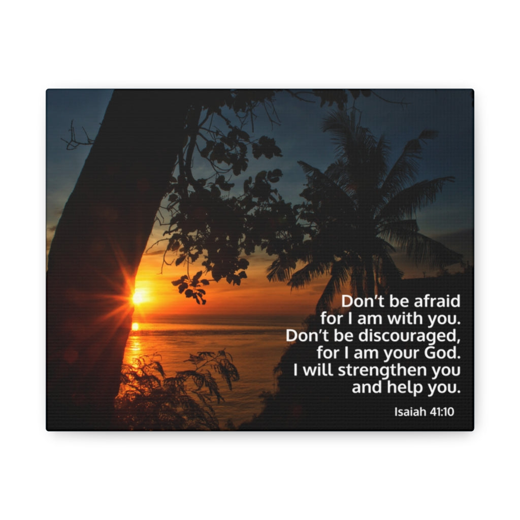 Scripture Walls Strengthen You Isaiah 41:10 Bible Verse Canvas Christian Wall Art Ready to Hang Unframed-Express Your Love Gifts