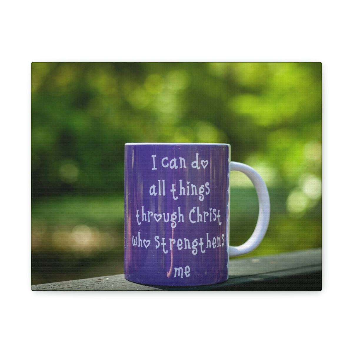 Scripture Walls Strengthens Me Philippians 4:13 Purple Mug Christian Wall Art Bible Verse Print Ready to Hang Unframed-Express Your Love Gifts