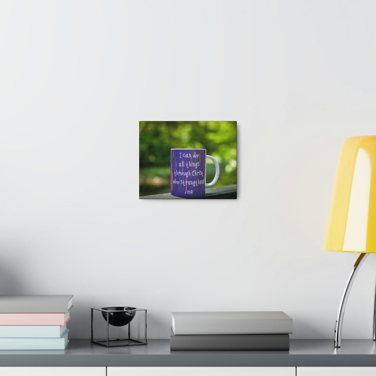 Scripture Walls Strengthens Me Philippians 4:13 Purple Mug Christian Wall Art Bible Verse Print Ready to Hang Unframed-Express Your Love Gifts
