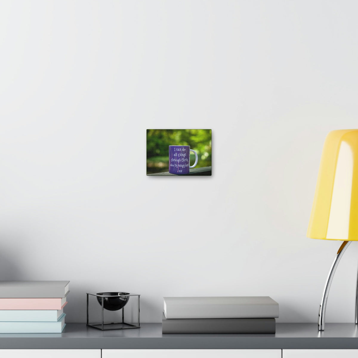Scripture Walls Strengthens Me Philippians 4:13 Purple Mug Christian Wall Art Bible Verse Print Ready to Hang Unframed-Express Your Love Gifts