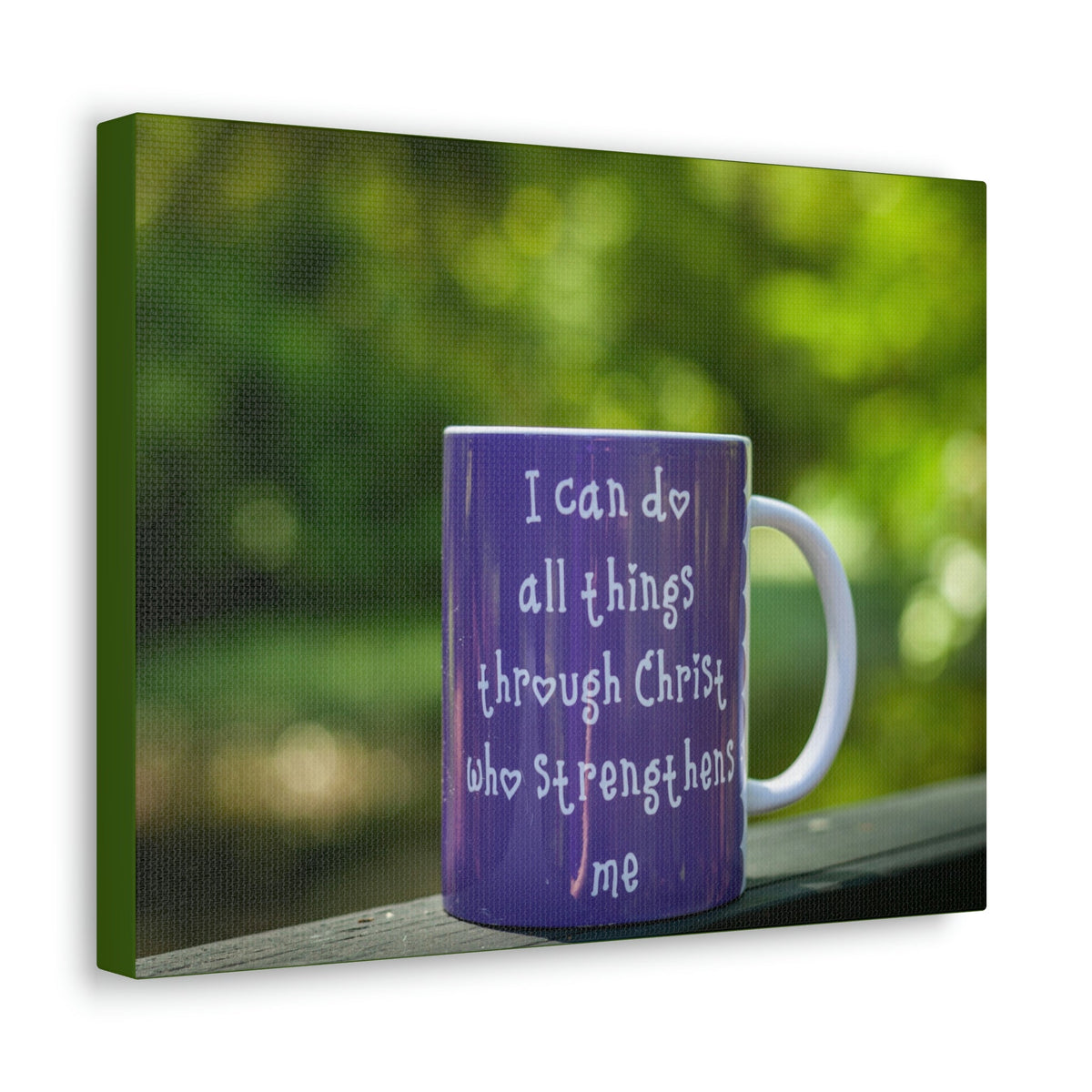 Scripture Walls Strengthens Me Philippians 4:13 Purple Mug Christian Wall Art Bible Verse Print Ready to Hang Unframed-Express Your Love Gifts