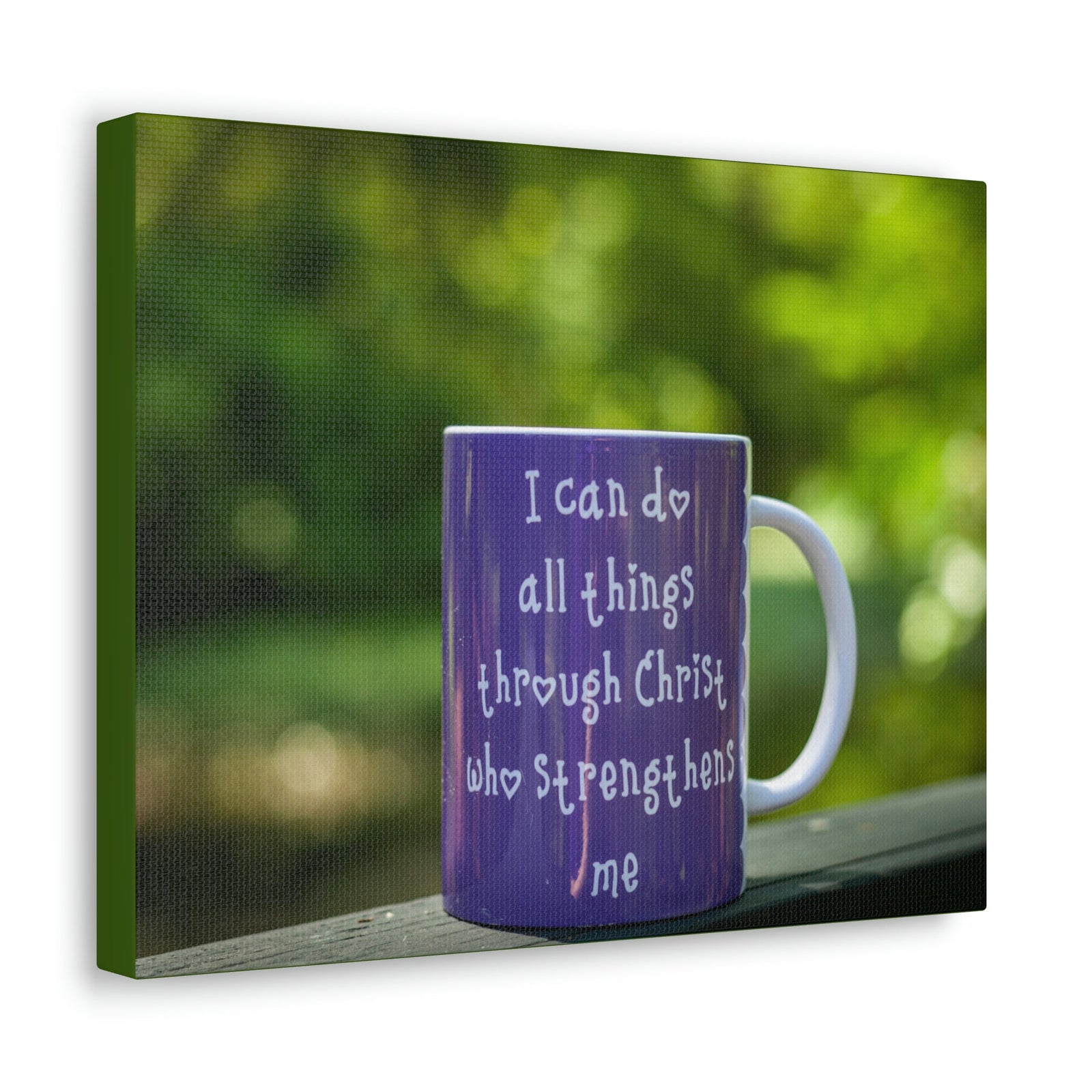 Scripture Walls Strengthens Me Philippians 4:13 Purple Mug Christian Wall Art Bible Verse Print Ready to Hang Unframed-Express Your Love Gifts