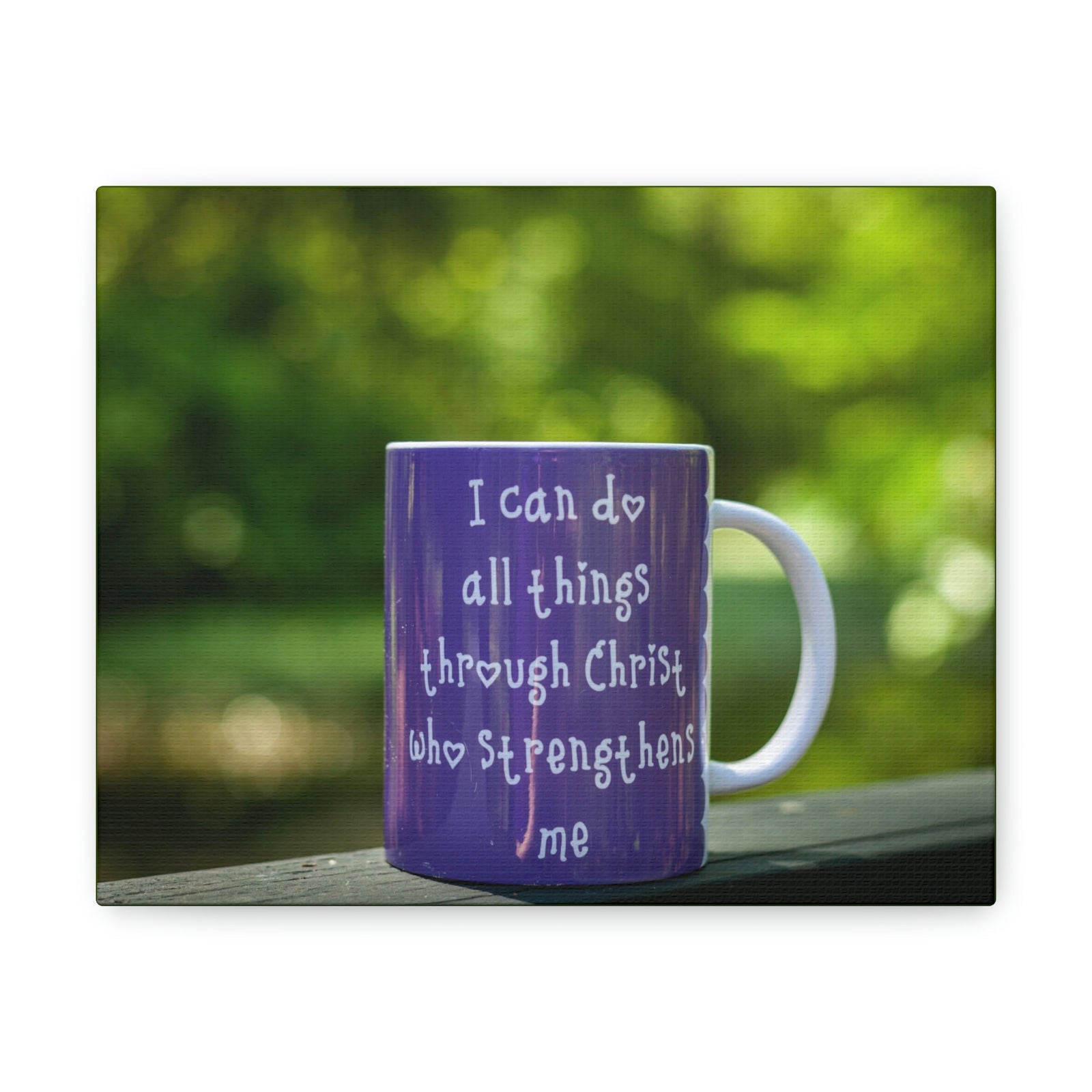 Scripture Walls Strengthens Me Philippians 4:13 Purple Mug Christian Wall Art Bible Verse Print Ready to Hang Unframed-Express Your Love Gifts