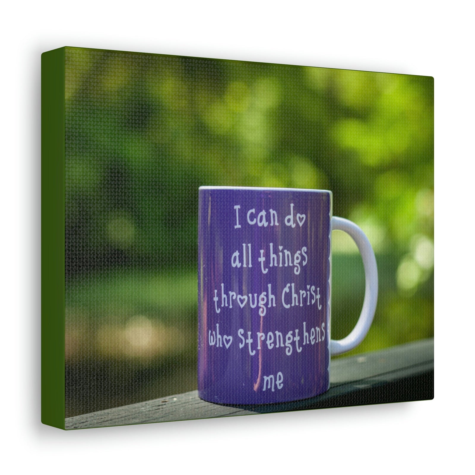 Scripture Walls Strengthens Me Philippians 4:13 Purple Mug Christian Wall Art Bible Verse Print Ready to Hang Unframed-Express Your Love Gifts