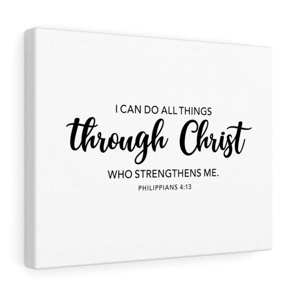 Scripture Walls Strengthens Philippians 4:13 Bible Verse Canvas Christian Wall Art Ready to Hang Unframed-Express Your Love Gifts