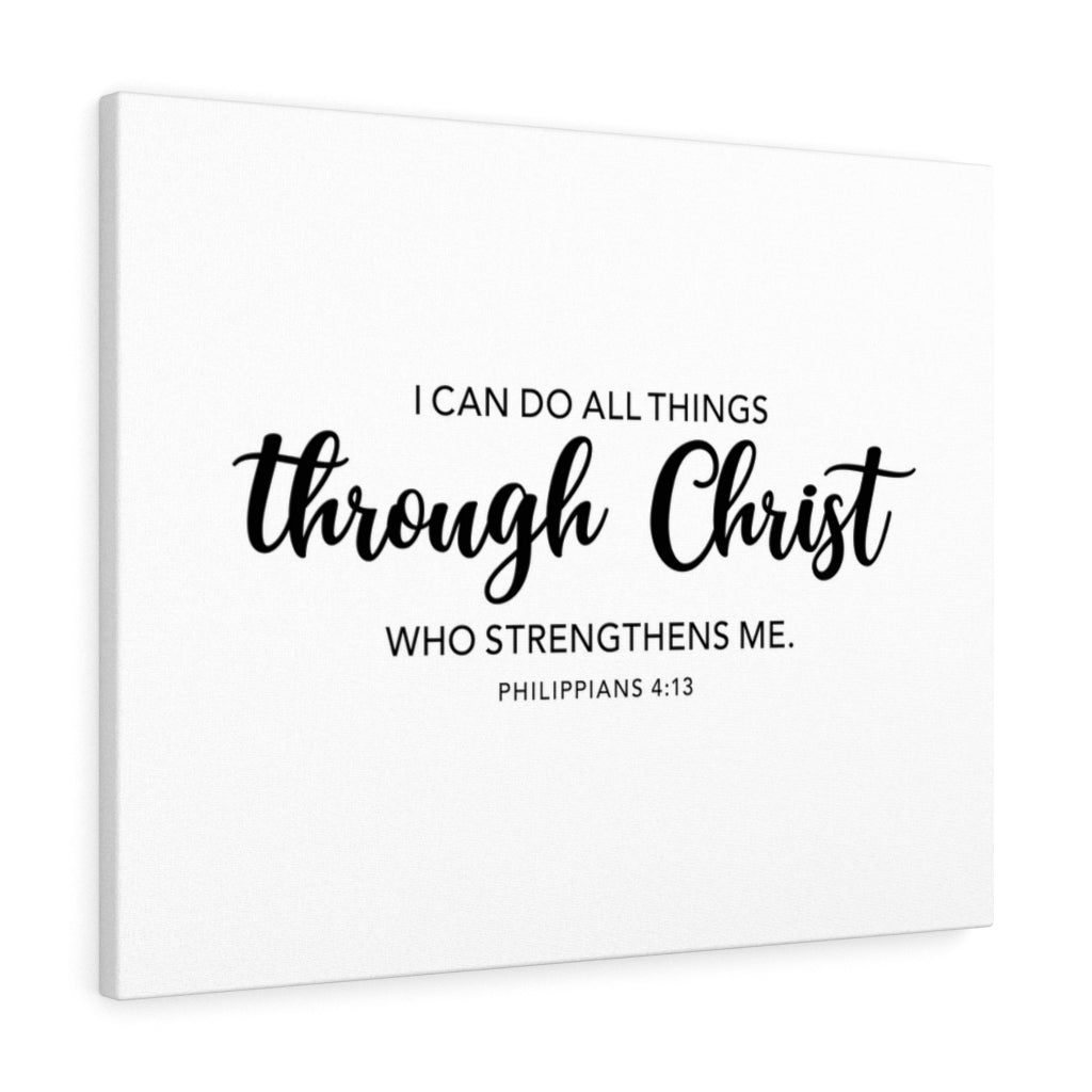Scripture Walls Strengthens Philippians 4:13 Bible Verse Canvas Christian Wall Art Ready to Hang Unframed-Express Your Love Gifts