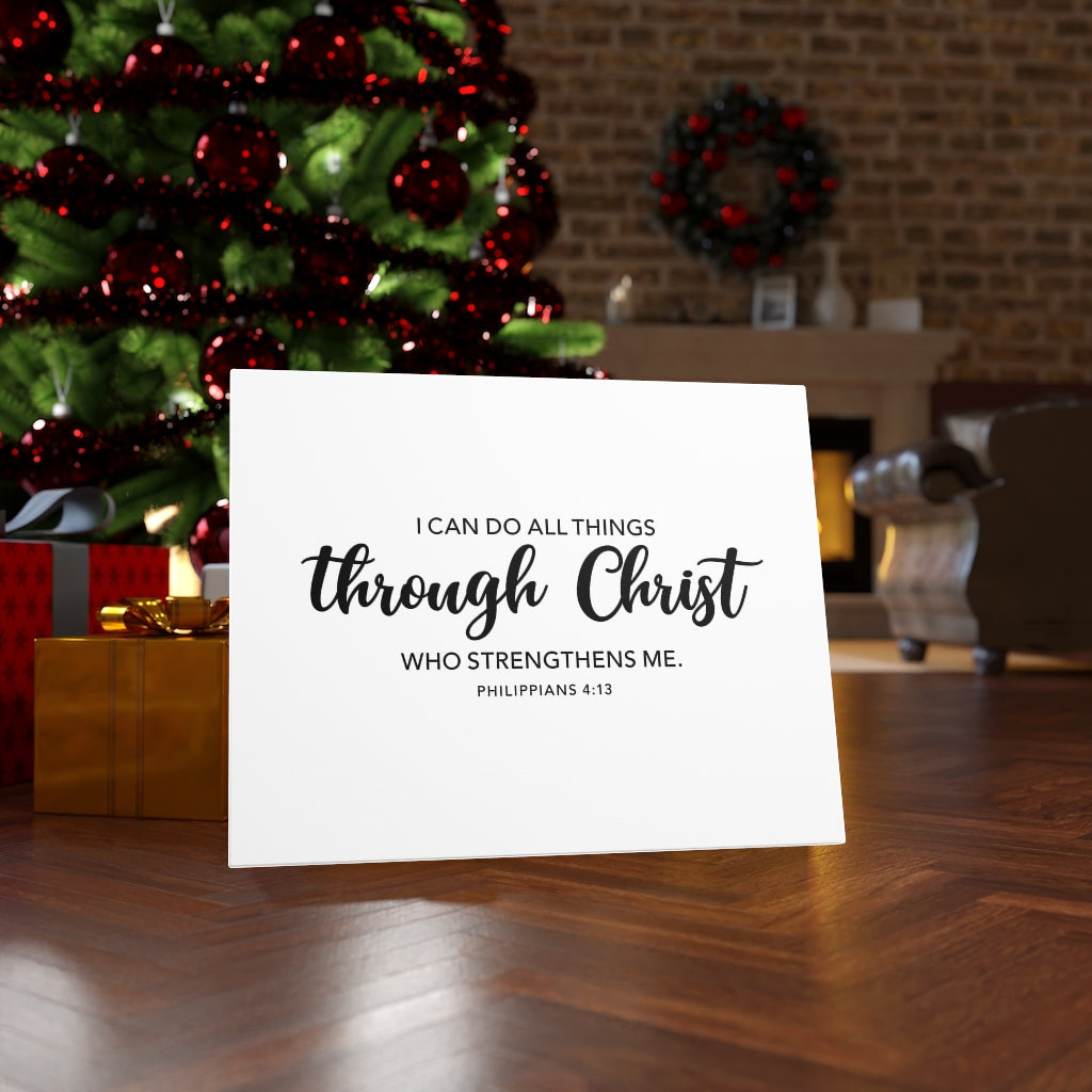 Scripture Walls Strengthens Philippians 4:13 Bible Verse Canvas Christian Wall Art Ready to Hang Unframed-Express Your Love Gifts