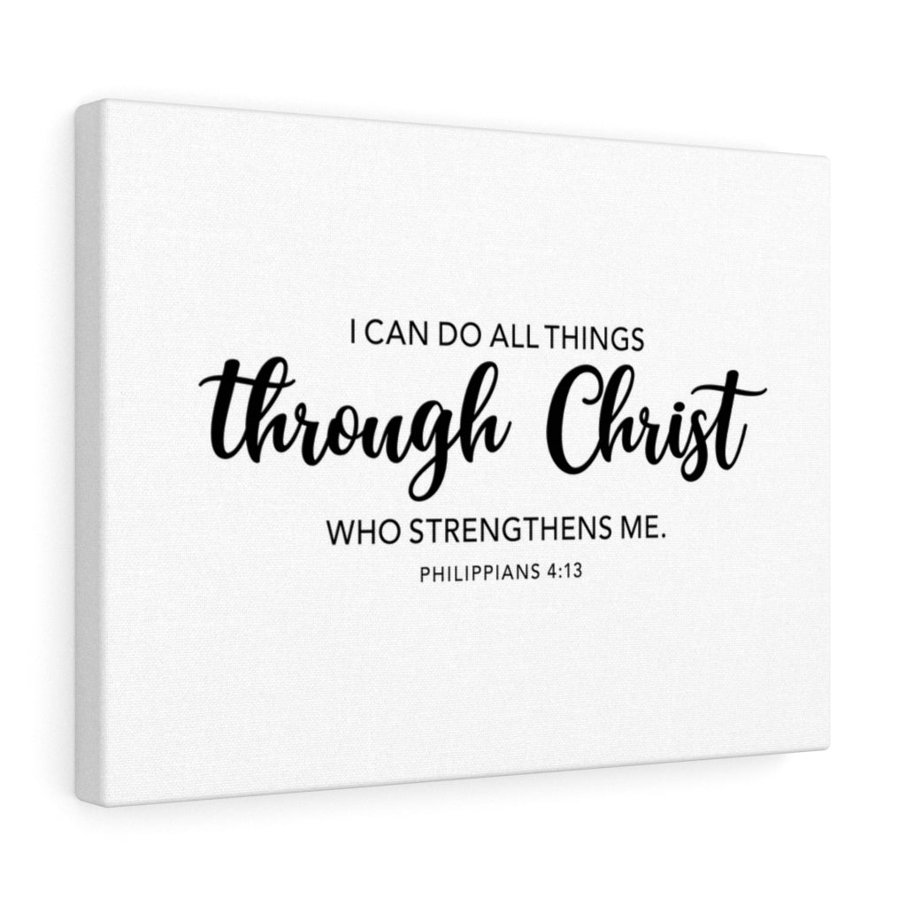 Scripture Walls Strengthens Philippians 4:13 Bible Verse Canvas Christian Wall Art Ready to Hang Unframed-Express Your Love Gifts