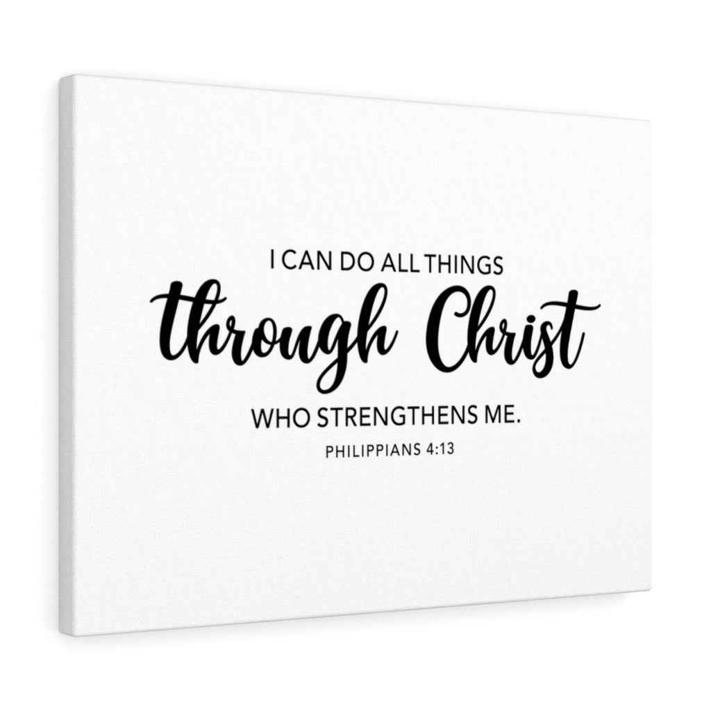 Scripture Walls Strengthens Philippians 4:13 Bible Verse Canvas Christian Wall Art Ready to Hang Unframed-Express Your Love Gifts