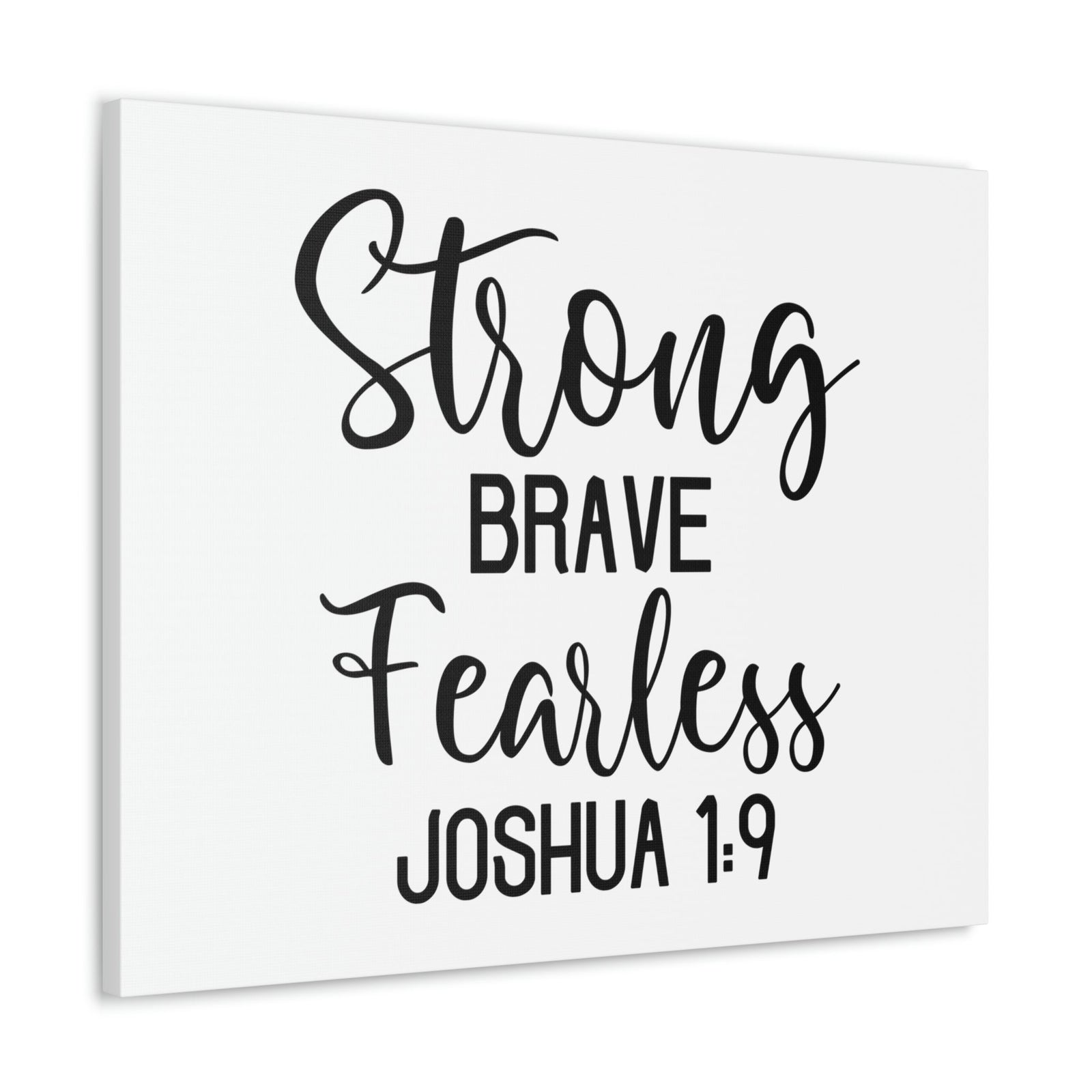 Scripture Walls Strong Brave Fearless Joshua 1:9 Bible Verse Canvas Christian Wall Art Ready to Hang Unframed-Express Your Love Gifts