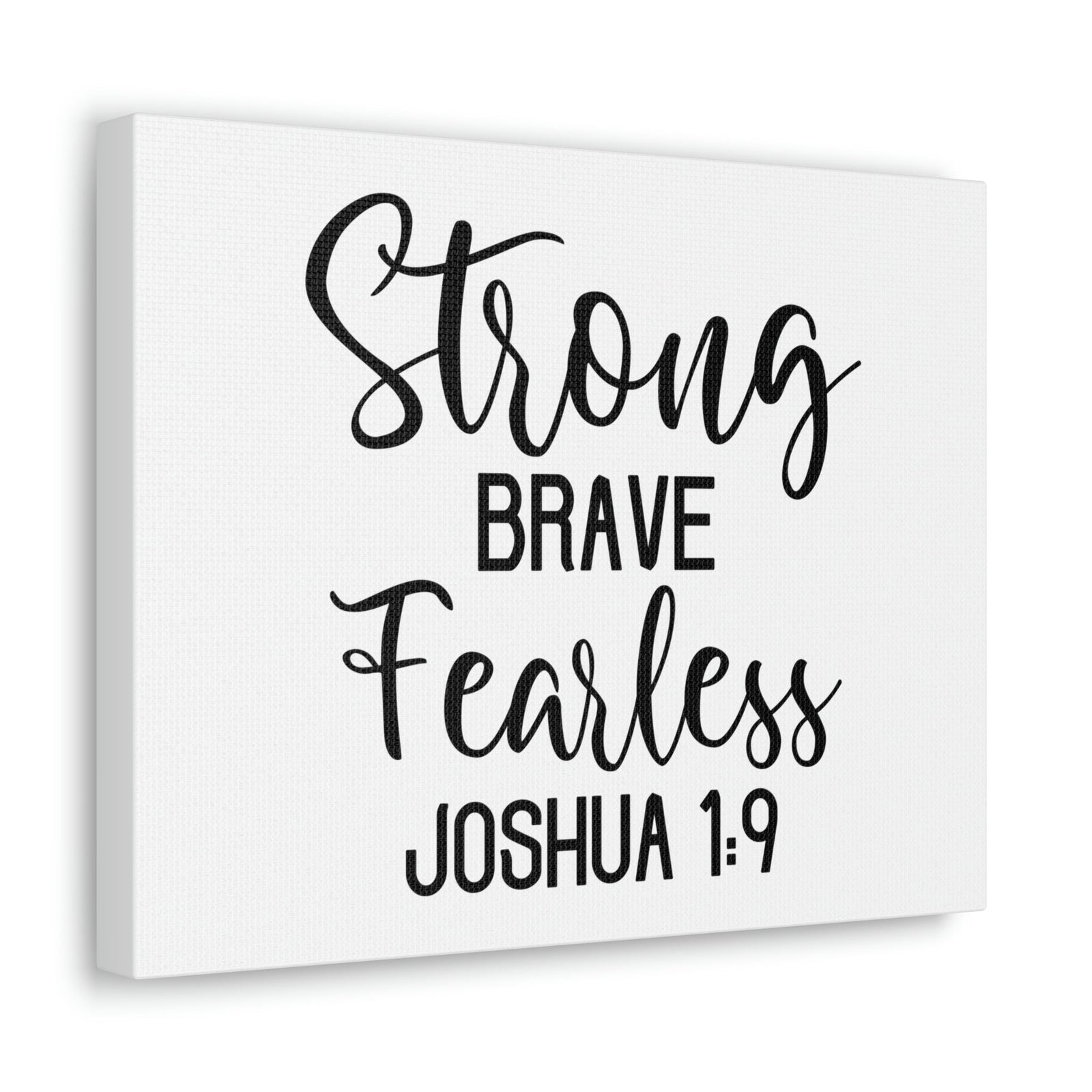 Scripture Walls Strong Brave Fearless Joshua 1:9 Bible Verse Canvas Christian Wall Art Ready to Hang Unframed-Express Your Love Gifts