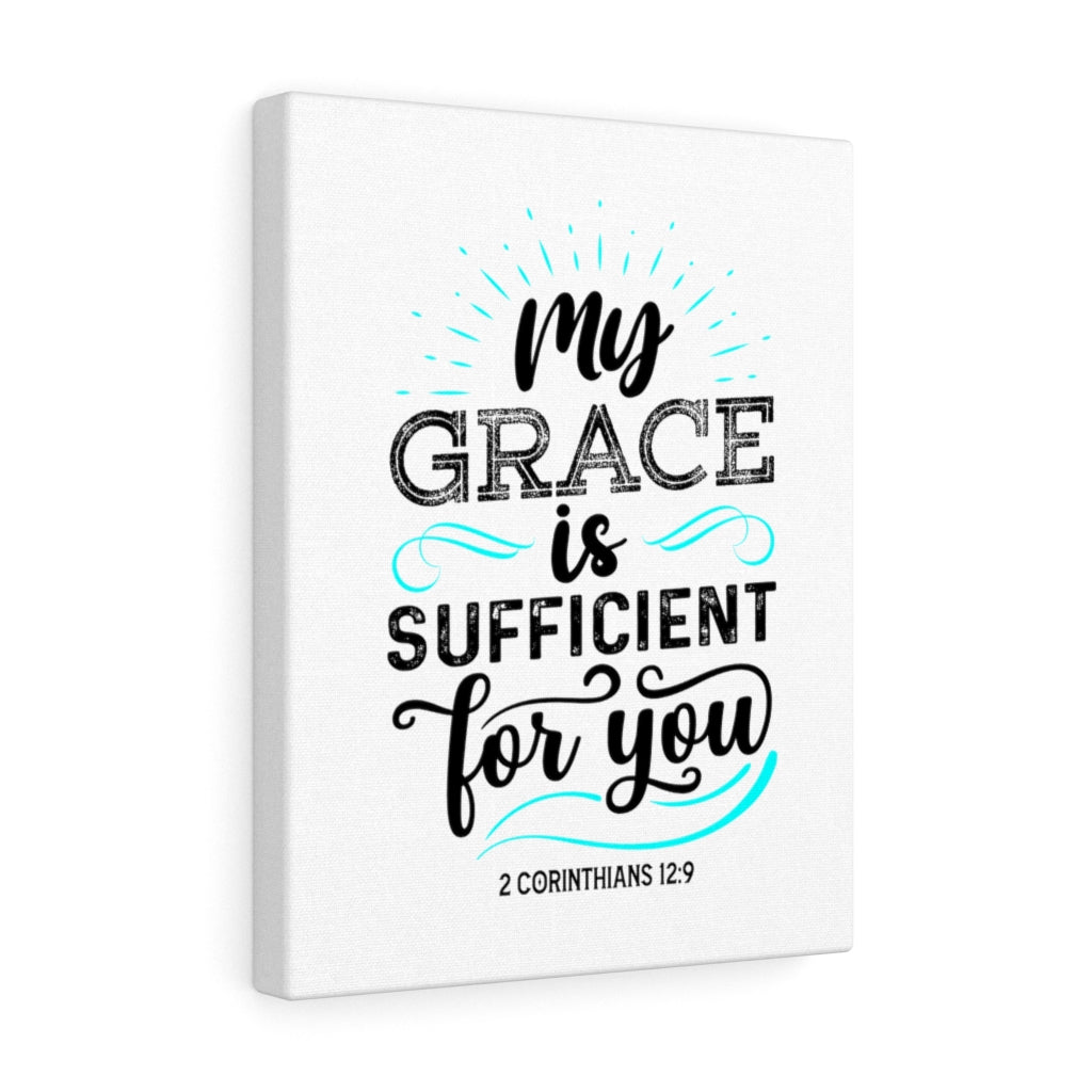 Scripture Walls Sufficient For You 2 Corinthians 12:9 Bible Verse Canvas Christian Wall Art Ready to Hang Unframed-Express Your Love Gifts