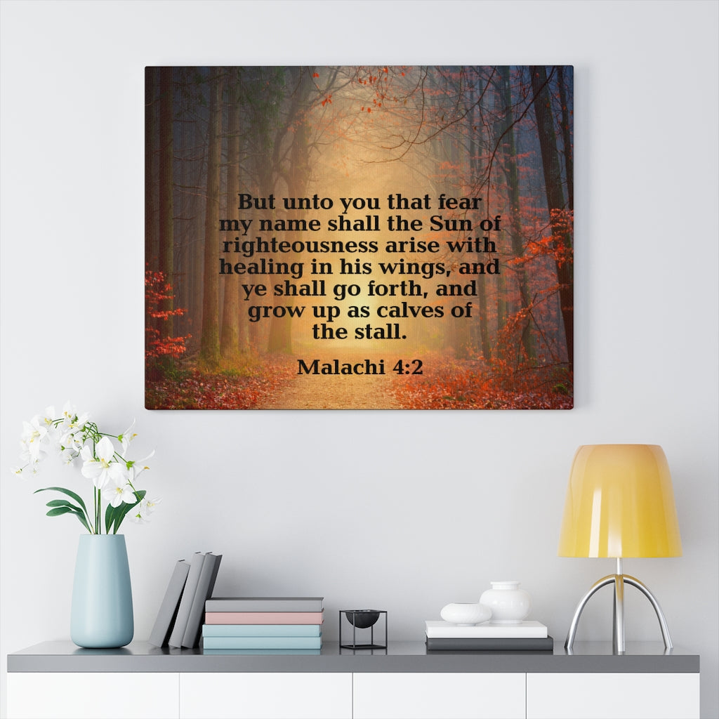 Scripture Walls Sun of Righteousness Malachi 4:2 Wall Art Christian Home Decor Unframed-Express Your Love Gifts