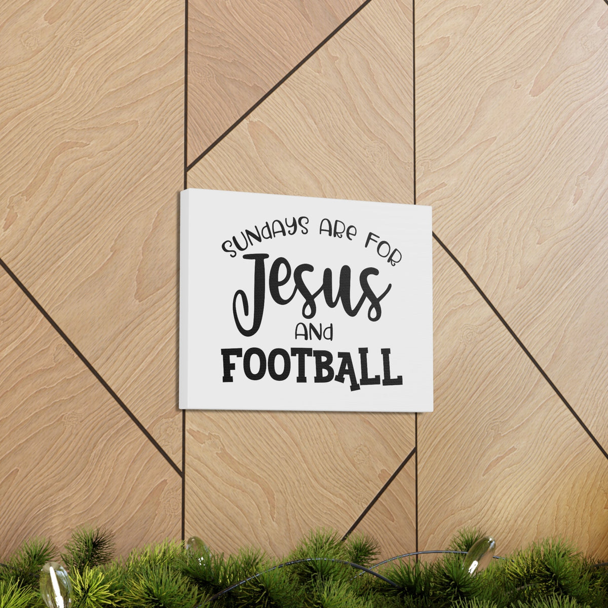 Scripture Walls Sundays Are For Jesus And Football Exodus 20:8 Christian Wall Art Print Ready to Hang Unframed-Express Your Love Gifts