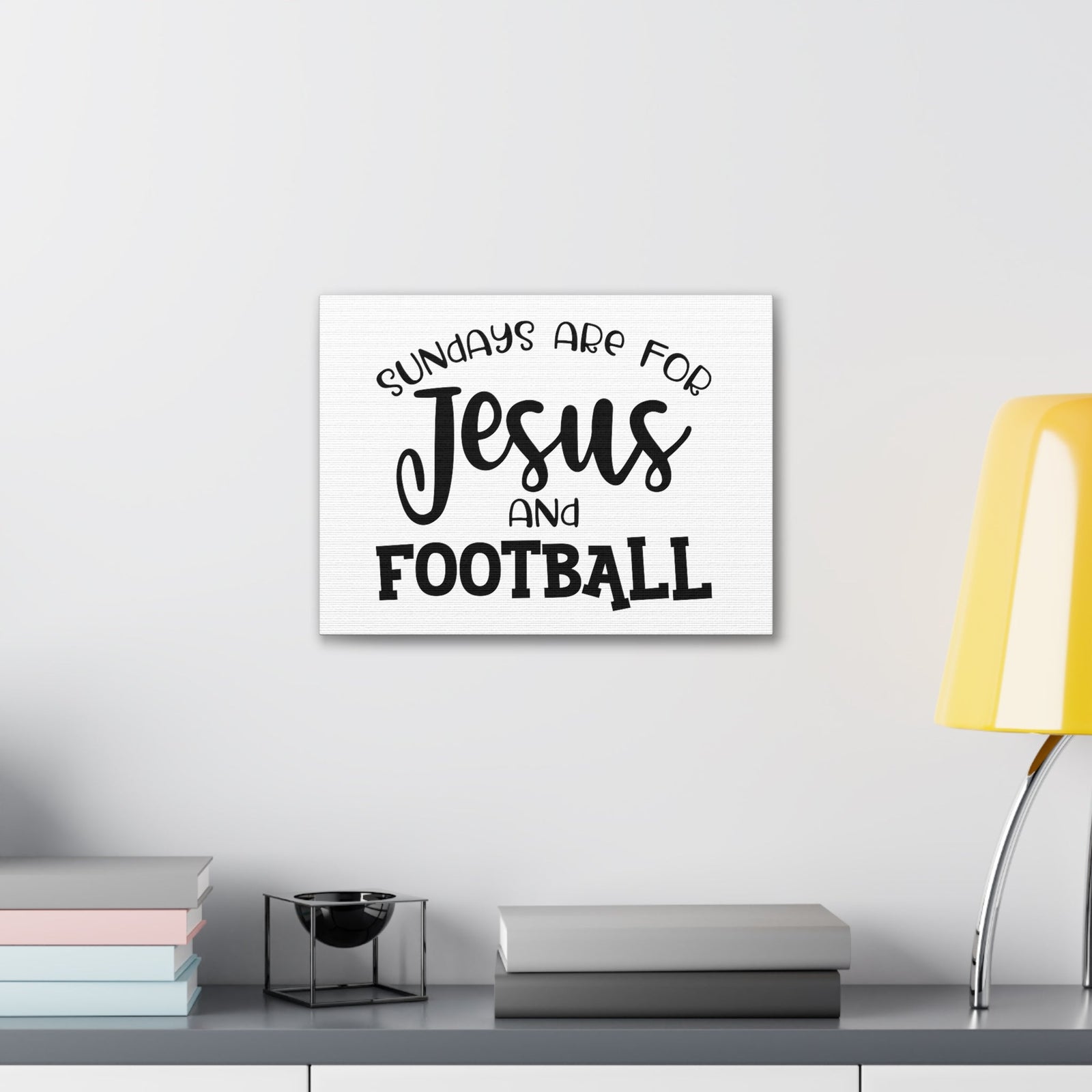 Scripture Walls Sundays Are For Jesus And Football Exodus 20:8 Christian Wall Art Print Ready to Hang Unframed-Express Your Love Gifts
