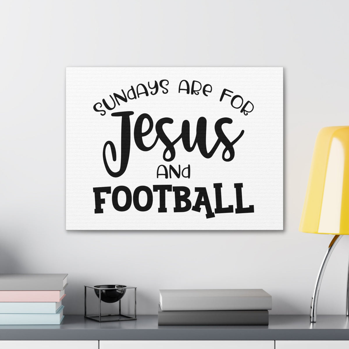Scripture Walls Sundays Are For Jesus And Football Exodus 20:8 Christian Wall Art Print Ready to Hang Unframed-Express Your Love Gifts
