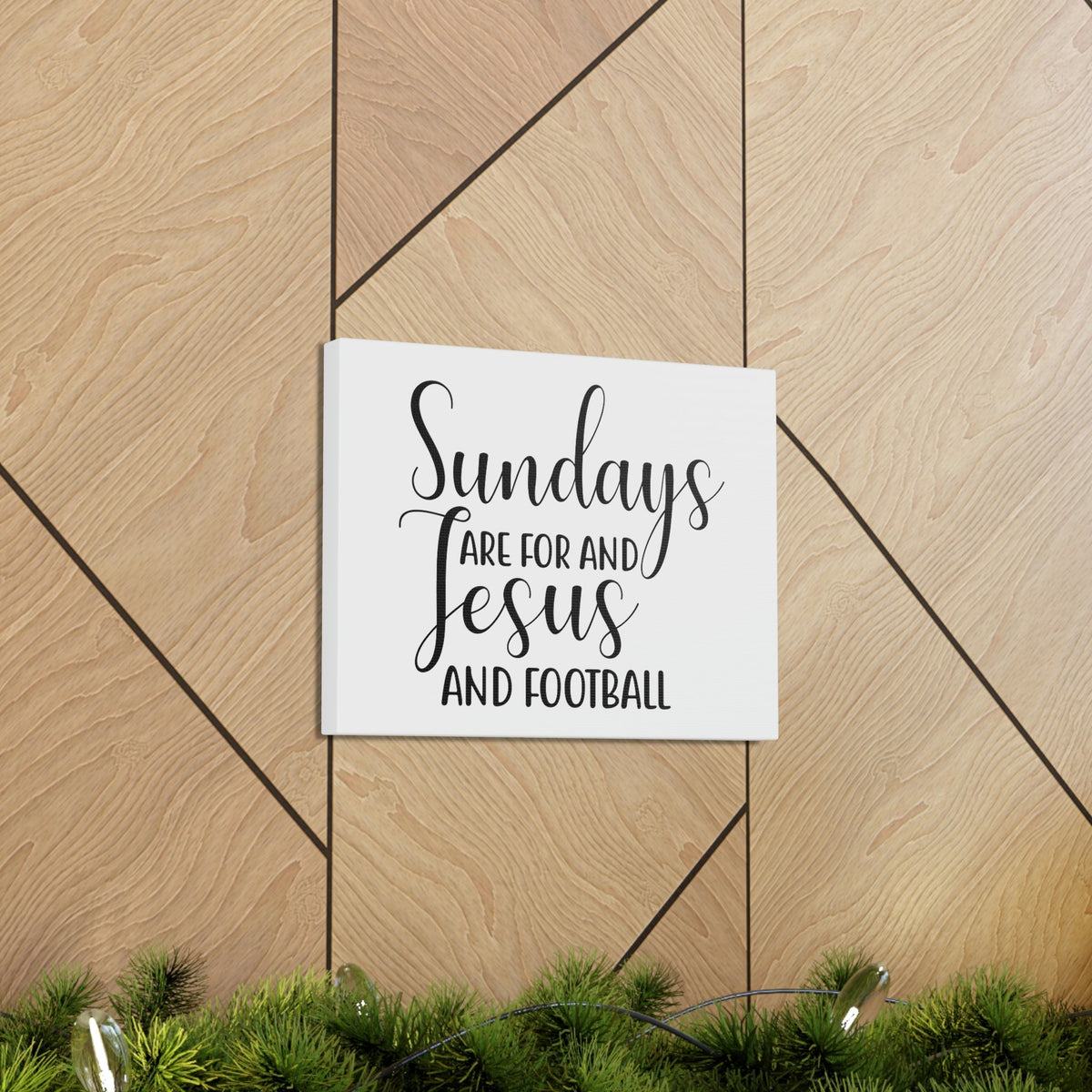 Scripture Walls Sundays Are For Jesus And Football Hebrews 4:9 Christian Wall Art Print Ready to Hang Unframed-Express Your Love Gifts