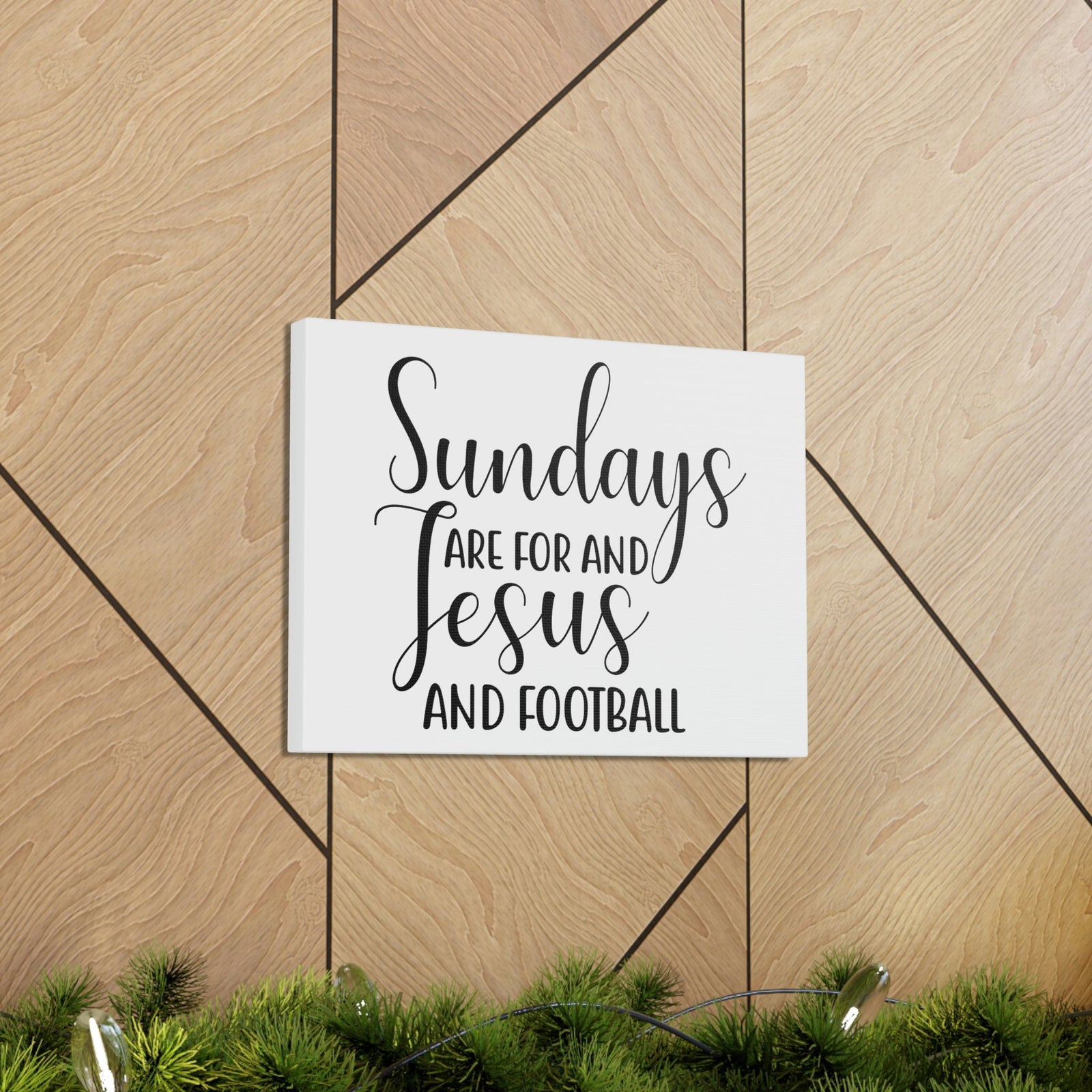 Scripture Walls Sundays Are For Jesus And Football Hebrews 4:9 Christian Wall Art Print Ready to Hang Unframed-Express Your Love Gifts