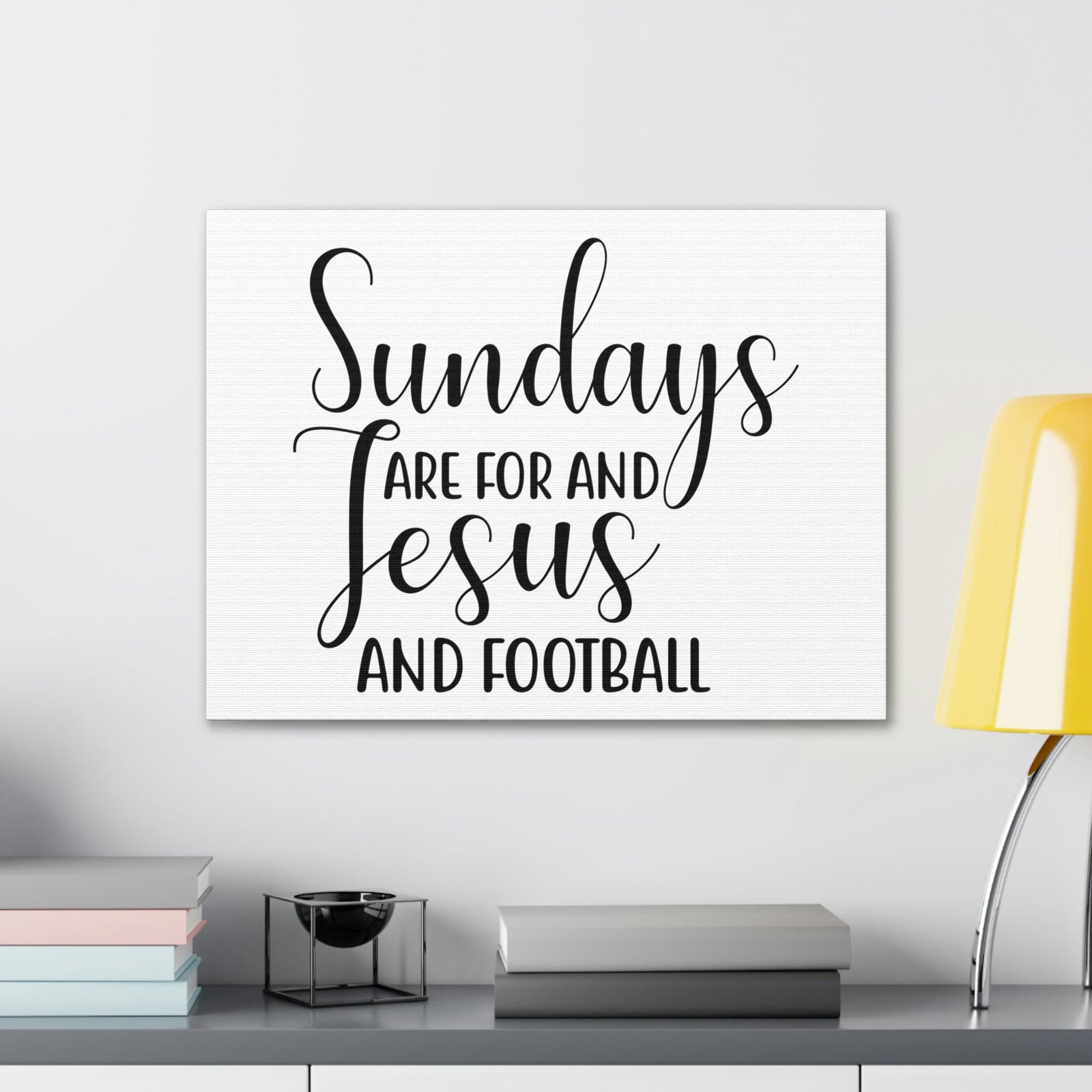 Scripture Walls Sundays Are For Jesus And Football Hebrews 4:9 Christian Wall Art Print Ready to Hang Unframed-Express Your Love Gifts
