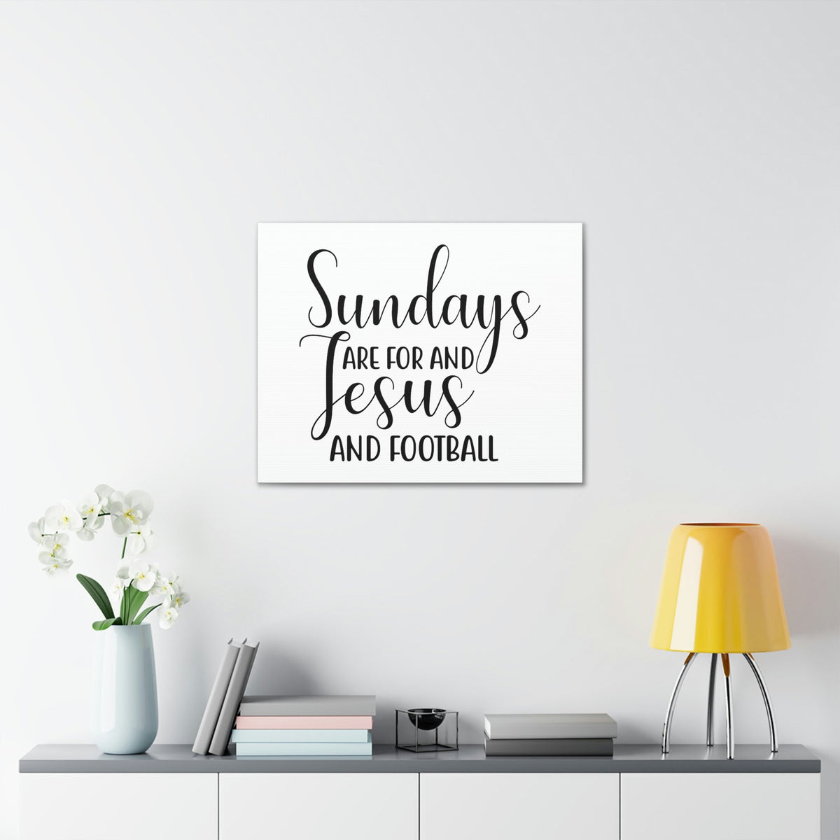 Scripture Walls Sundays Are For Jesus And Football Hebrews 4:9 Christian Wall Art Print Ready to Hang Unframed-Express Your Love Gifts