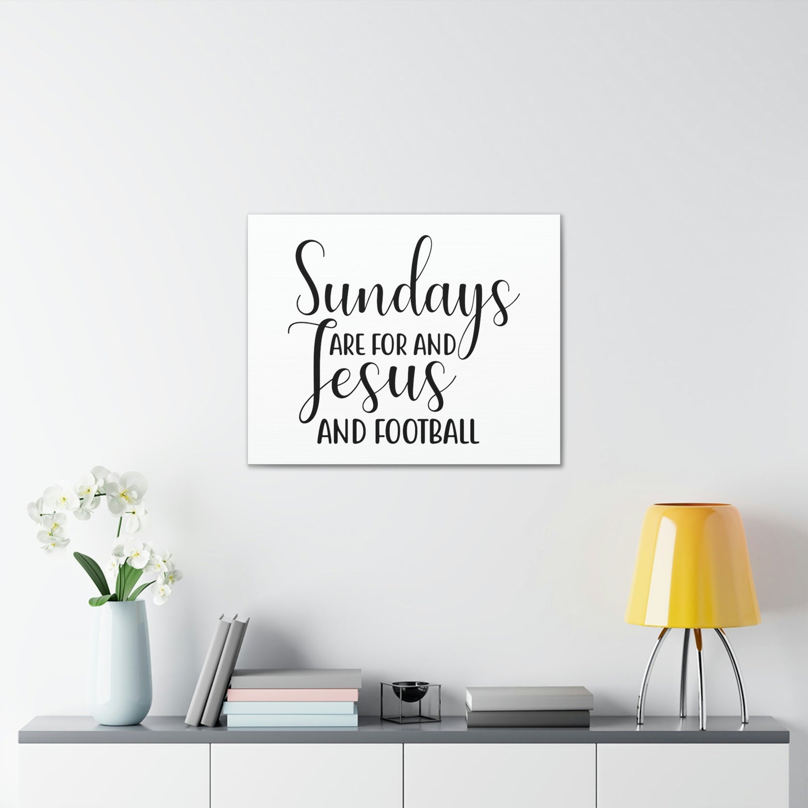 Scripture Walls Sundays Are For Jesus And Football Hebrews 4:9 Christian Wall Art Print Ready to Hang Unframed-Express Your Love Gifts