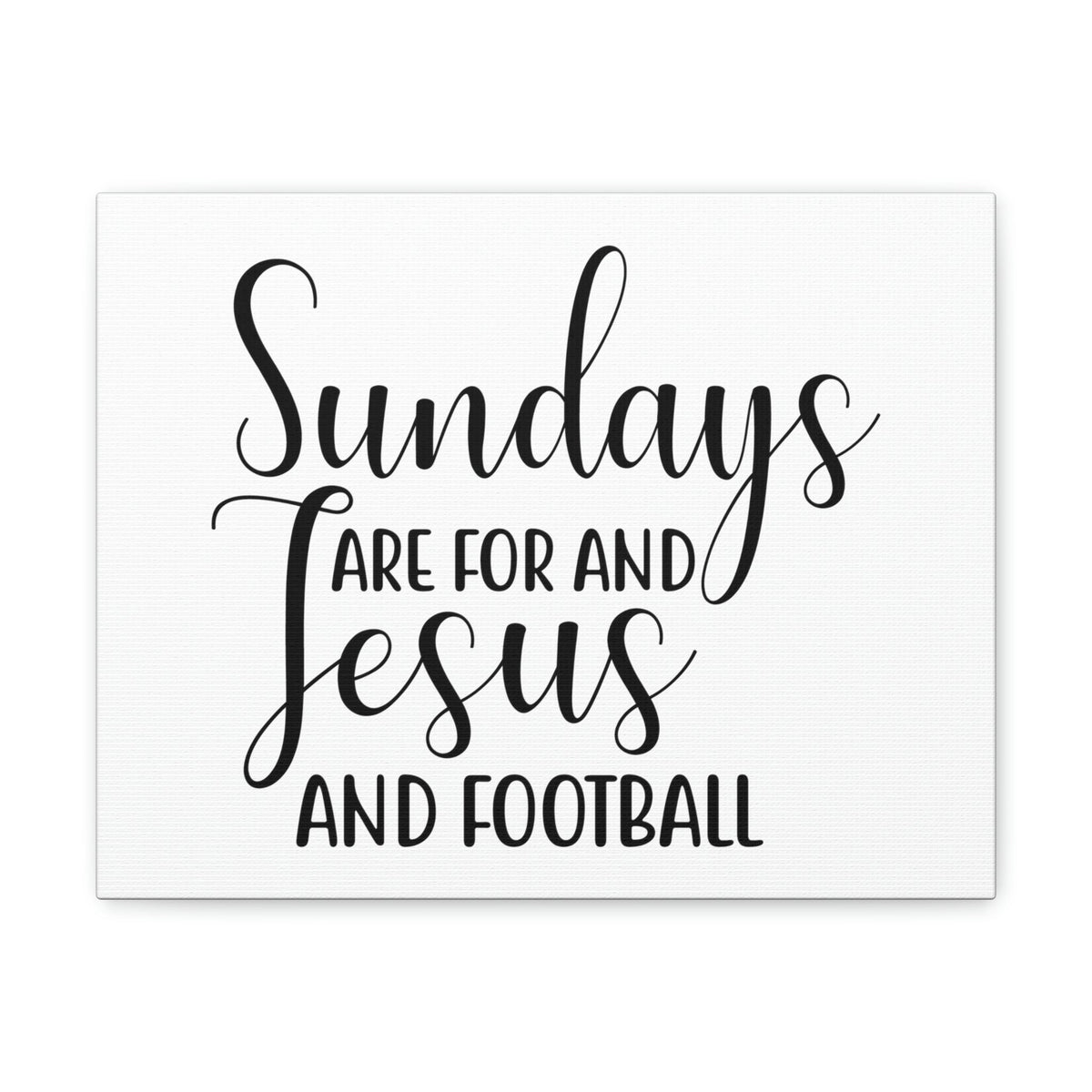 Scripture Walls Sundays Are For Jesus And Football Hebrews 4:9 Christian Wall Art Print Ready to Hang Unframed-Express Your Love Gifts