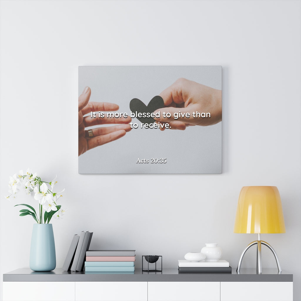 Scripture Walls Support The Weak Acts 20:35 Bible Verse Canvas Christian Wall Art Ready to Hang Unframed-Express Your Love Gifts