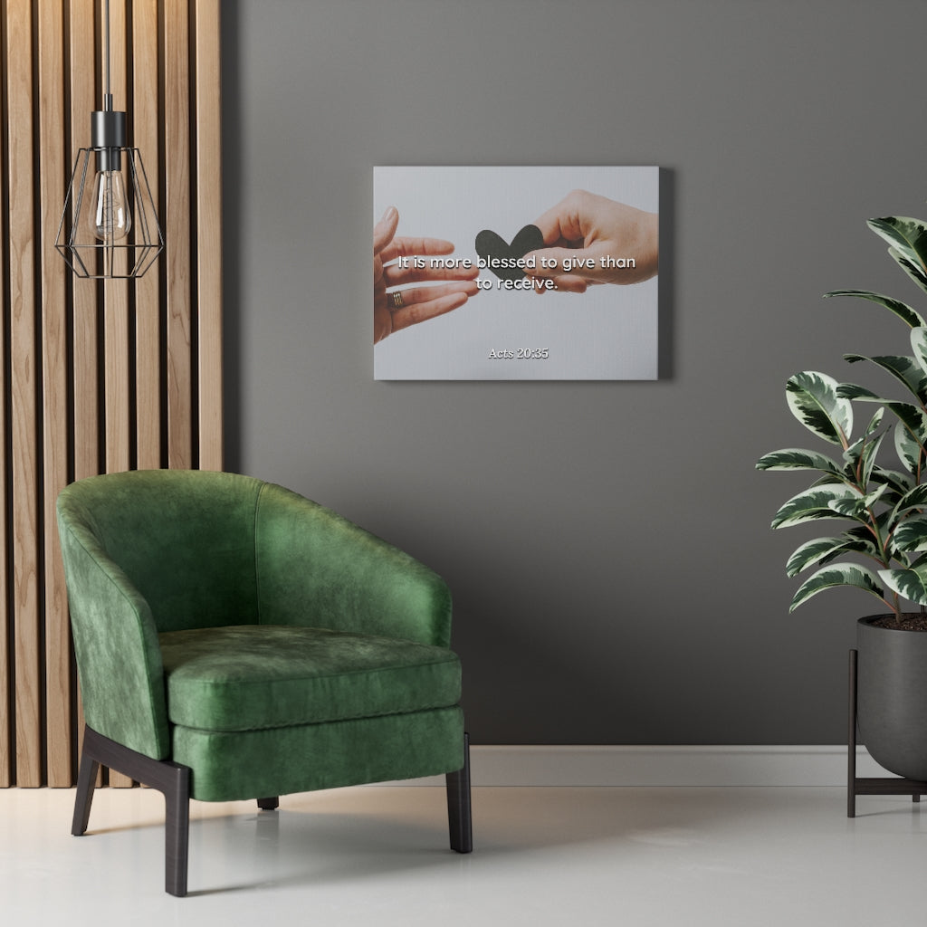 Scripture Walls Support The Weak Acts 20:35 Bible Verse Canvas Christian Wall Art Ready to Hang Unframed-Express Your Love Gifts