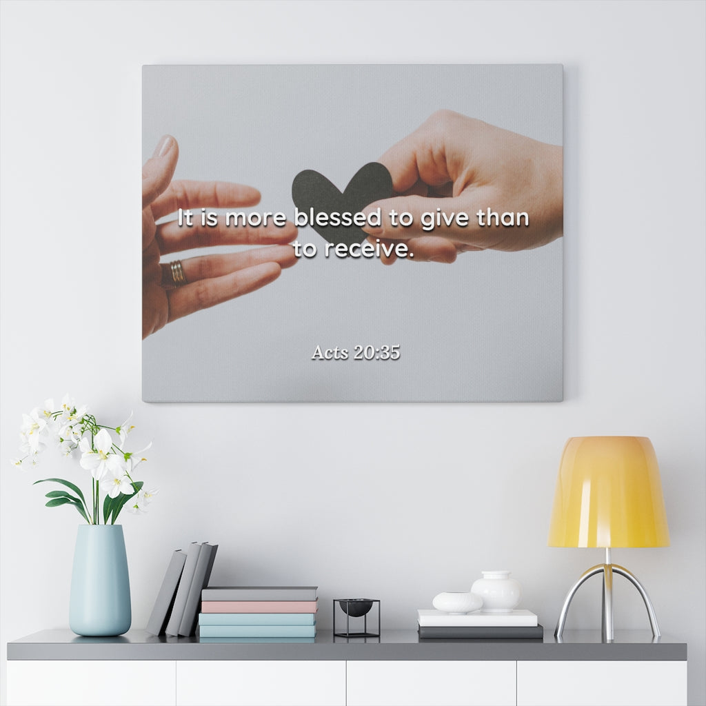 Scripture Walls Support The Weak Acts 20:35 Bible Verse Canvas Christian Wall Art Ready to Hang Unframed-Express Your Love Gifts