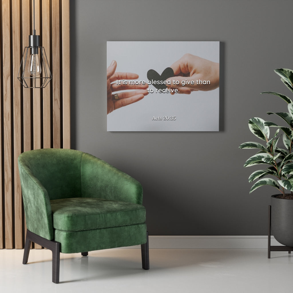 Scripture Walls Support The Weak Acts 20:35 Bible Verse Canvas Christian Wall Art Ready to Hang Unframed-Express Your Love Gifts