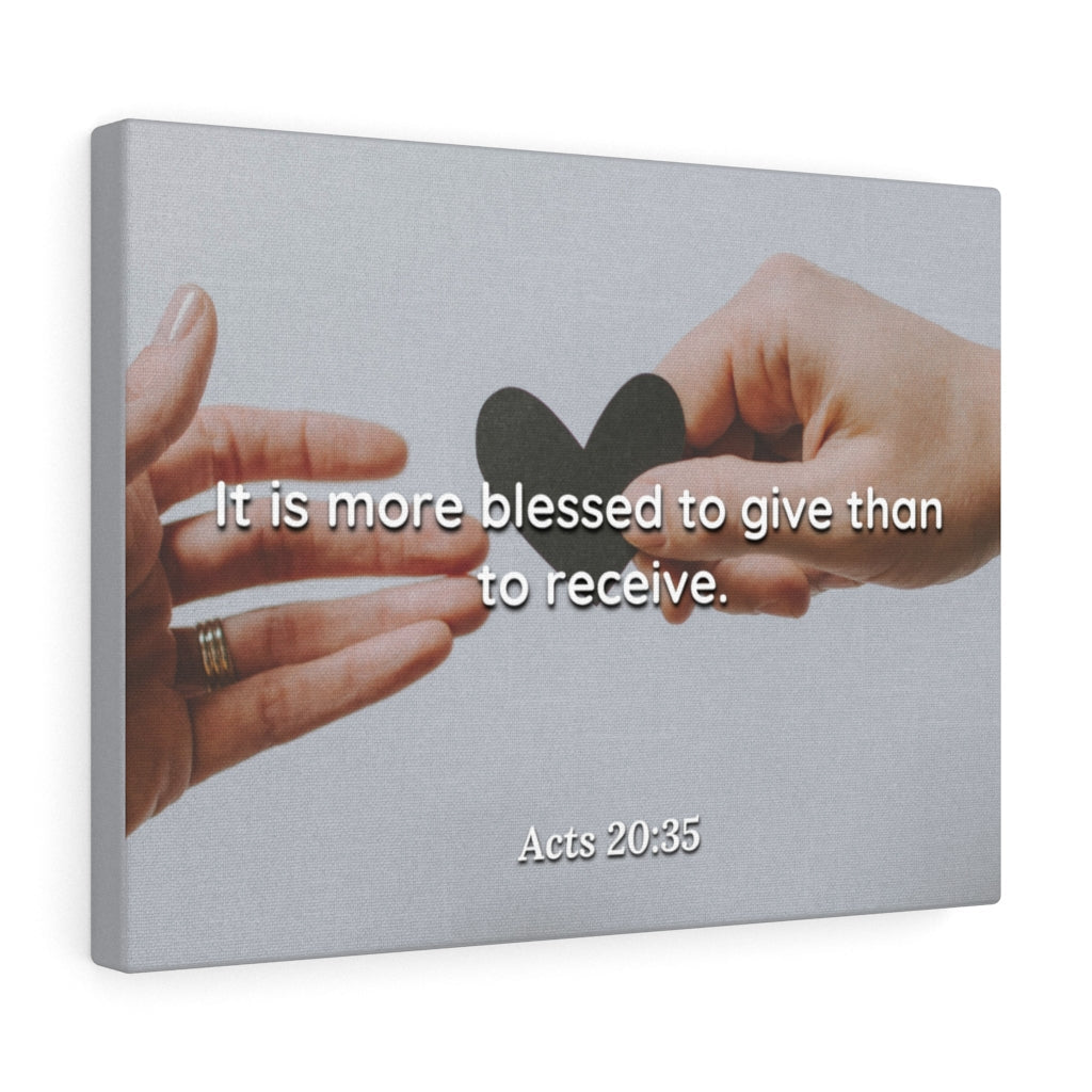 Scripture Walls Support The Weak Acts 20:35 Bible Verse Canvas Christian Wall Art Ready to Hang Unframed-Express Your Love Gifts