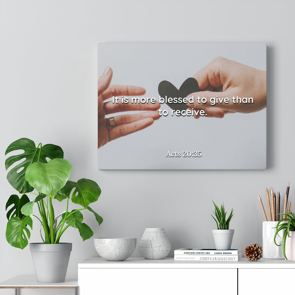 Scripture Walls Support The Weak Acts 20:35 Bible Verse Canvas Christian Wall Art Ready to Hang Unframed-Express Your Love Gifts