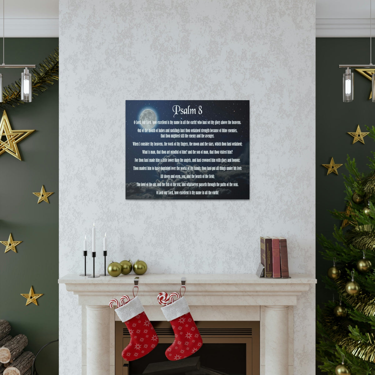 Scripture Walls Surrounded By Your Glory Psalm 8:1 Christian Wall Art Bible Verse Print Ready to Hang Unframed-Express Your Love Gifts