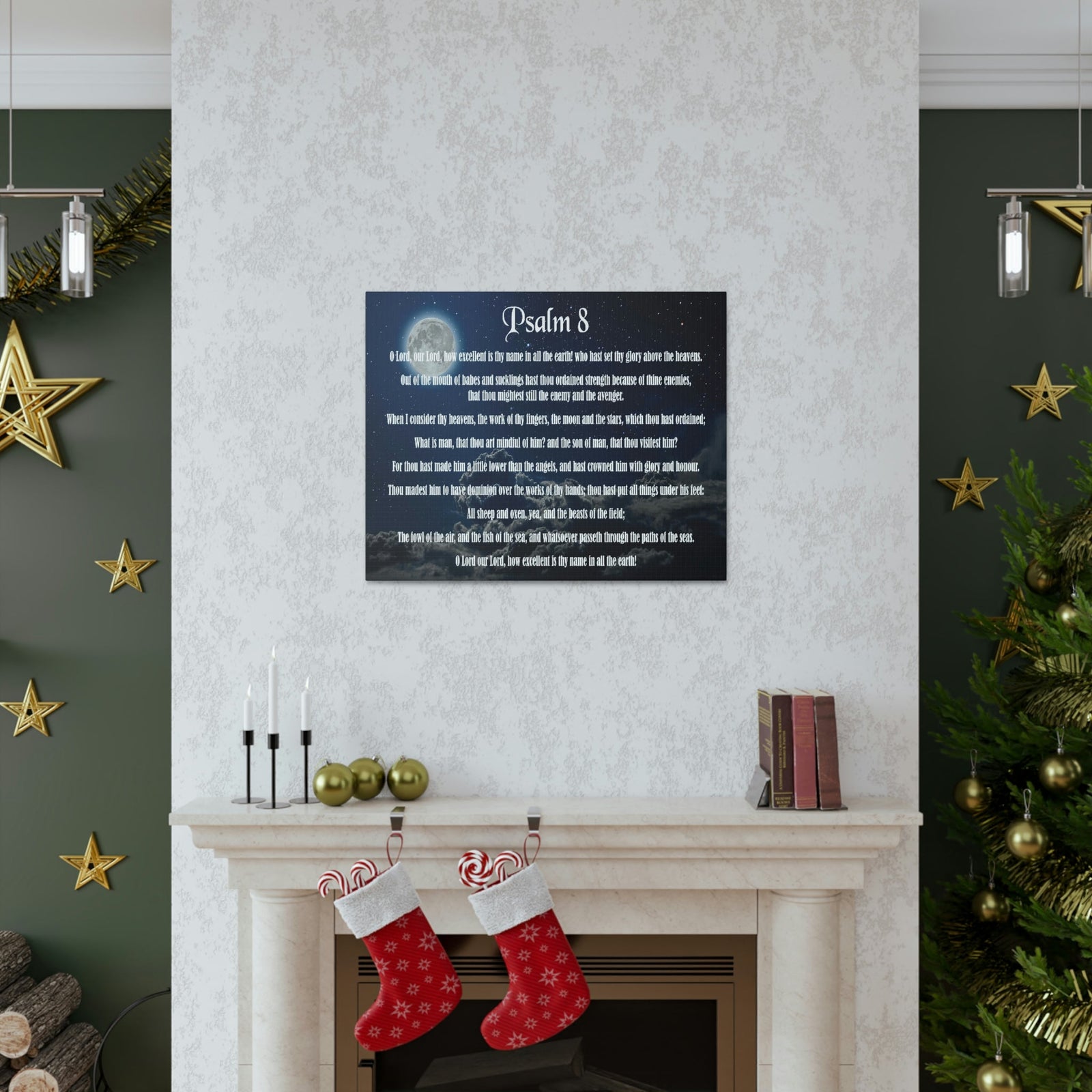 Scripture Walls Surrounded By Your Glory Psalm 8:1 Christian Wall Art Bible Verse Print Ready to Hang Unframed-Express Your Love Gifts