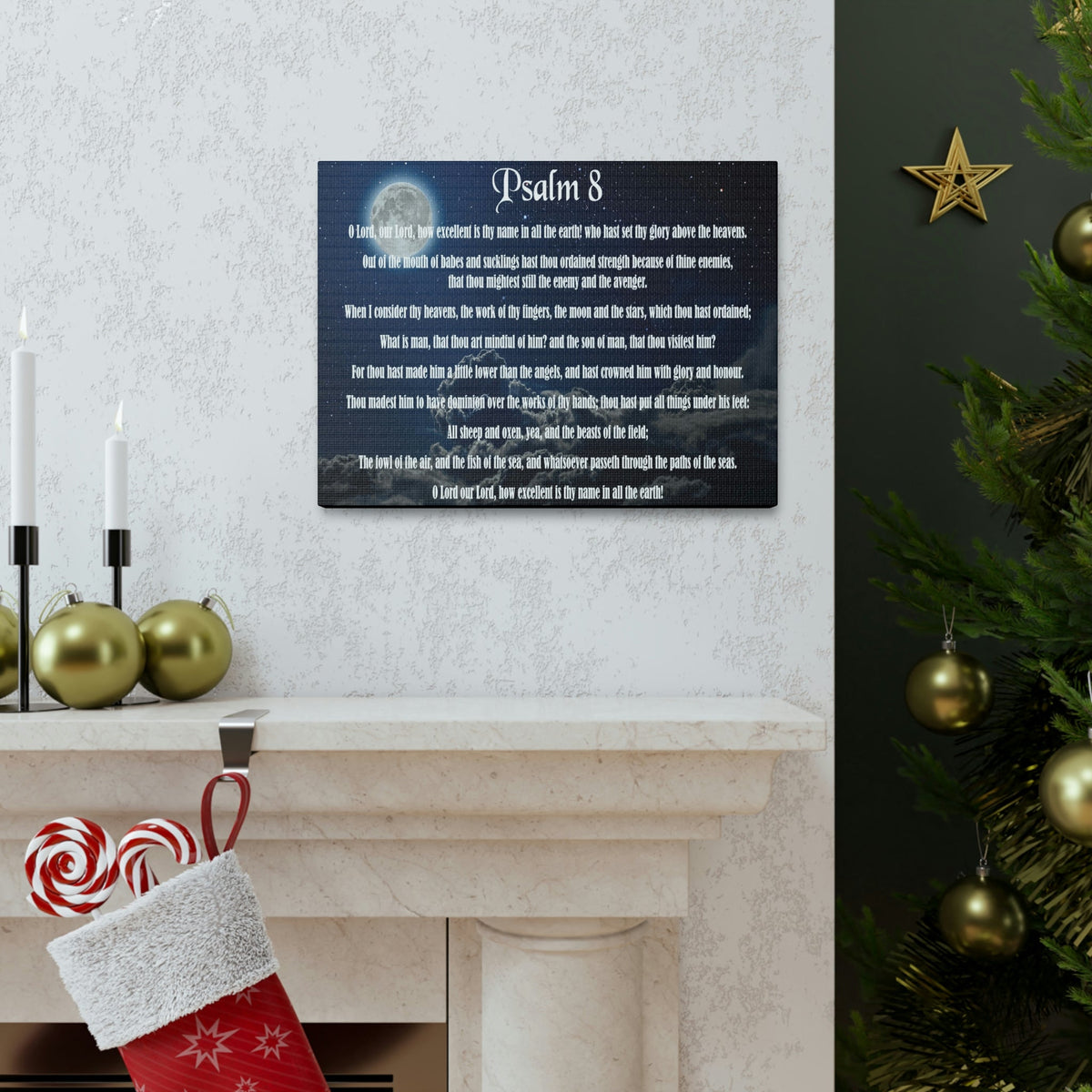 Scripture Walls Surrounded By Your Glory Psalm 8:1 Christian Wall Art Bible Verse Print Ready to Hang Unframed-Express Your Love Gifts